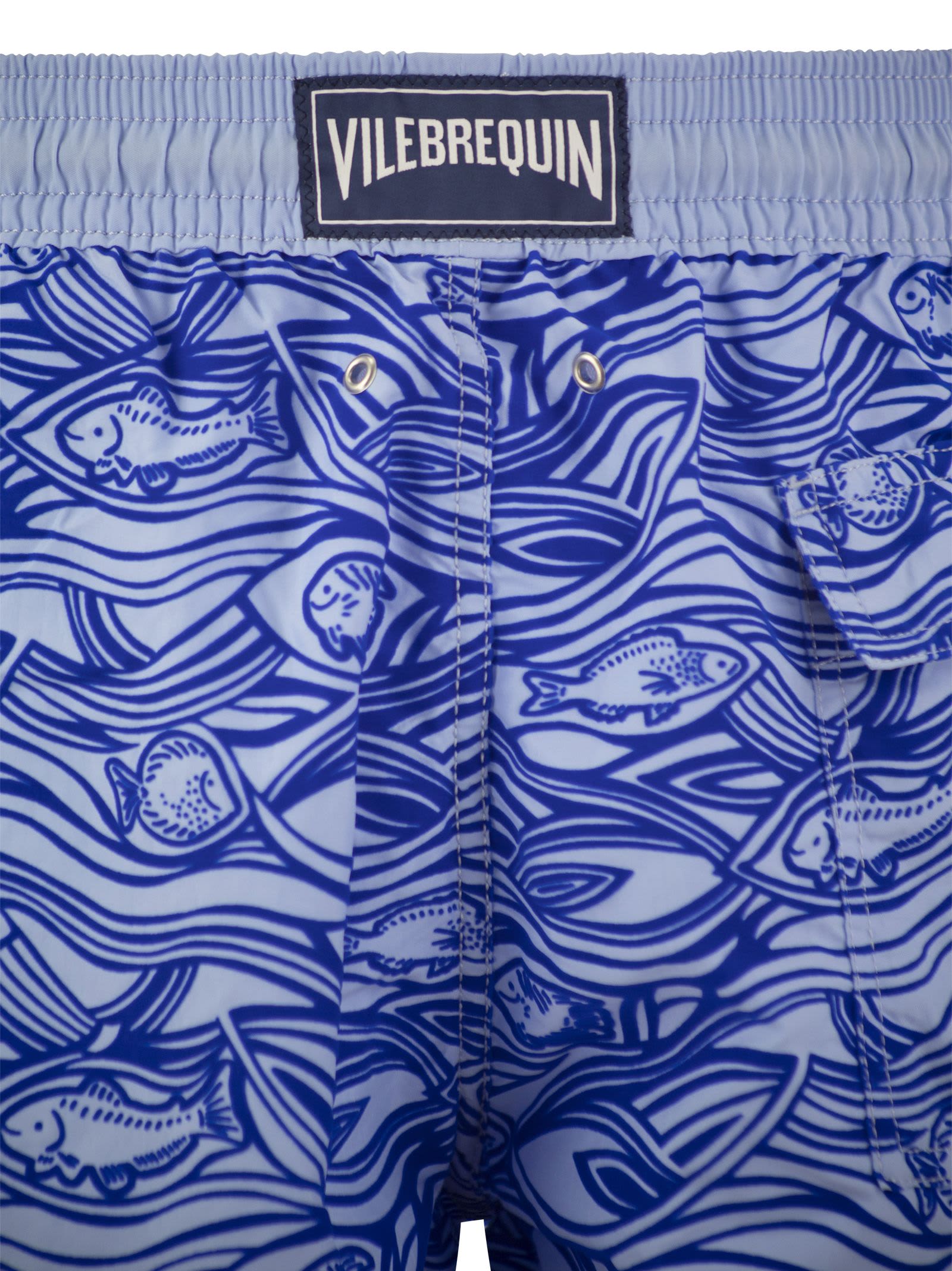 Shop Vilebrequin Flocked Aquarium Swimming Shorts In Blue