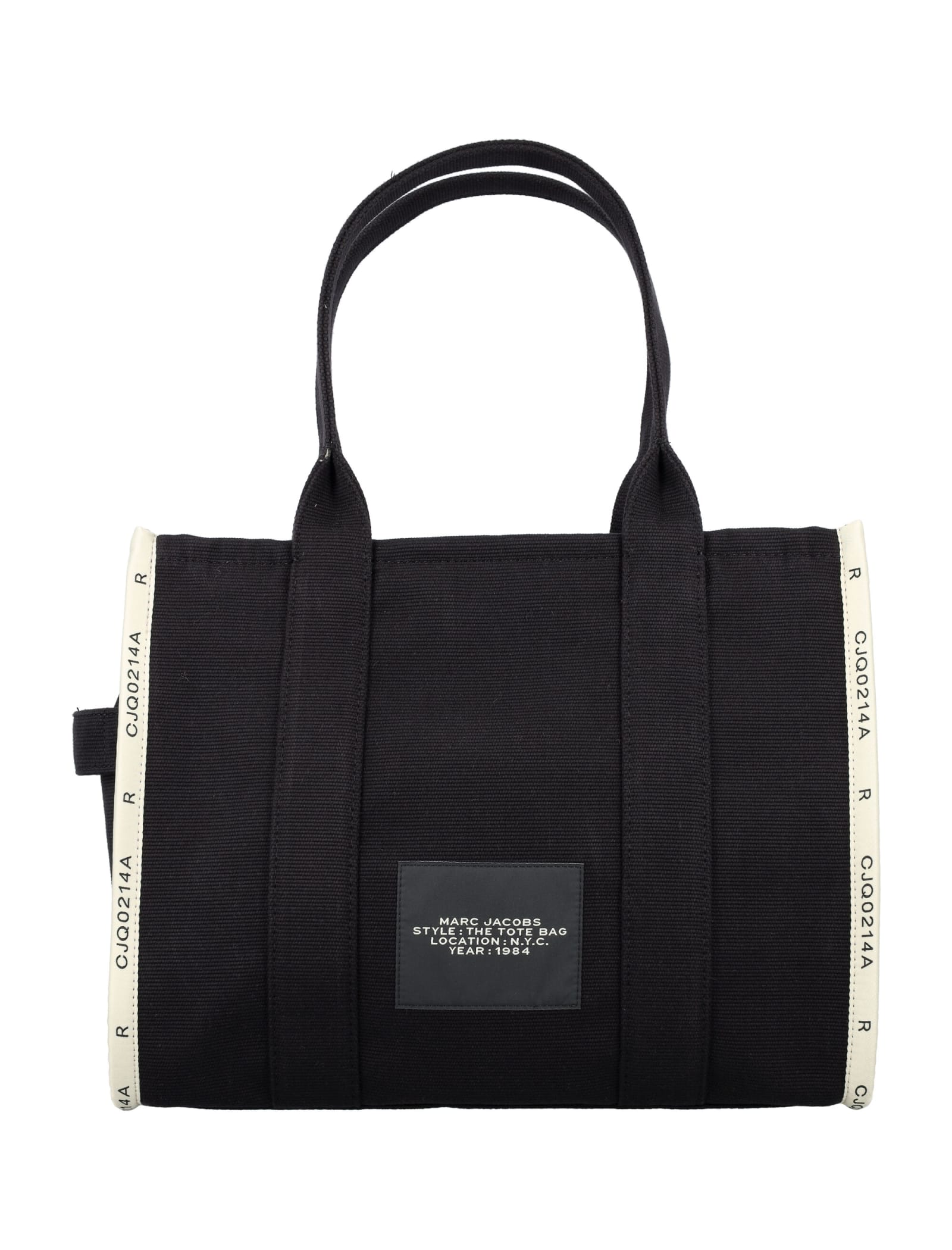 Shop Marc Jacobs The Jacquard Large Tote Bag In Black