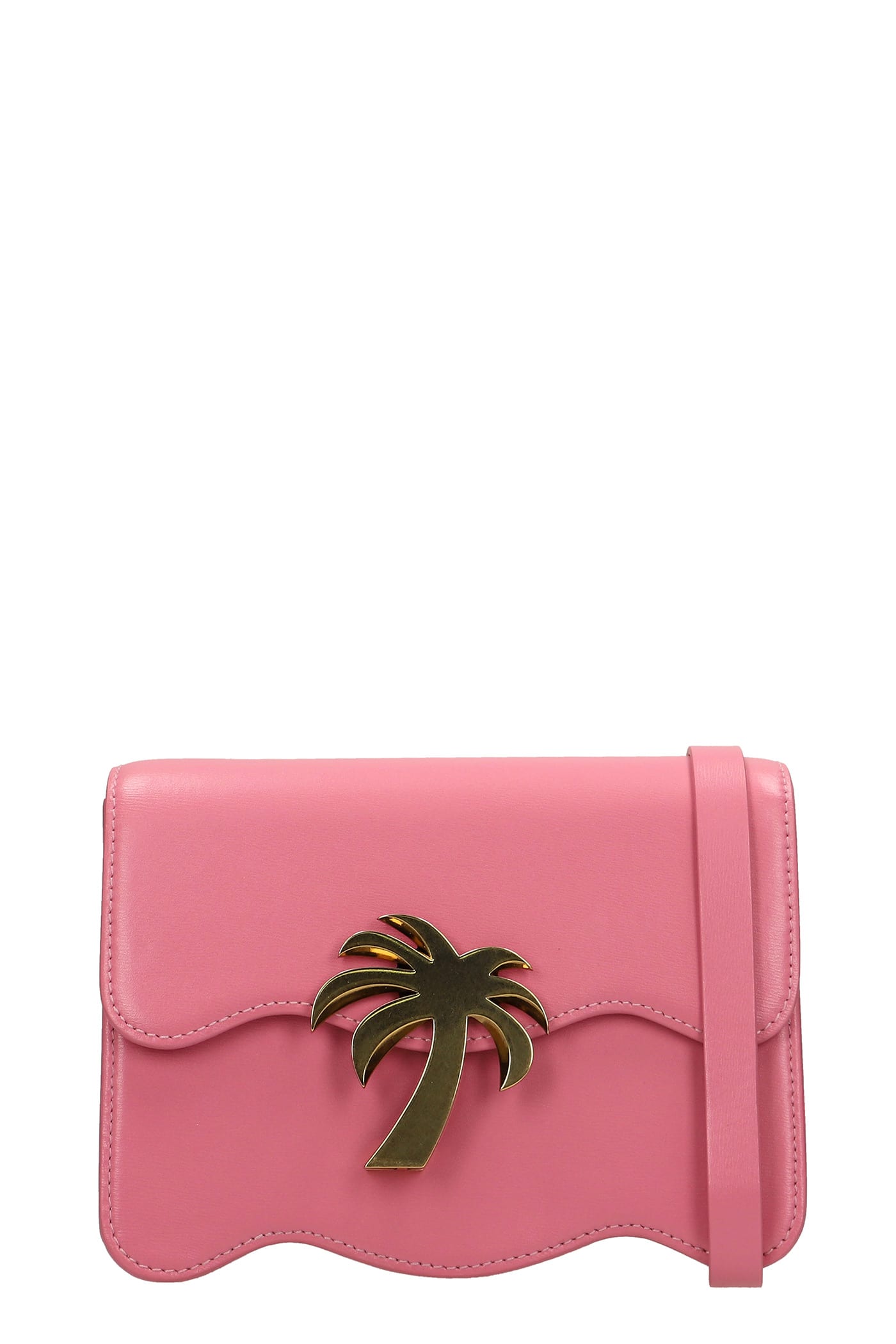 Palm Angels Shoulder Bag In Rose-pink Leather