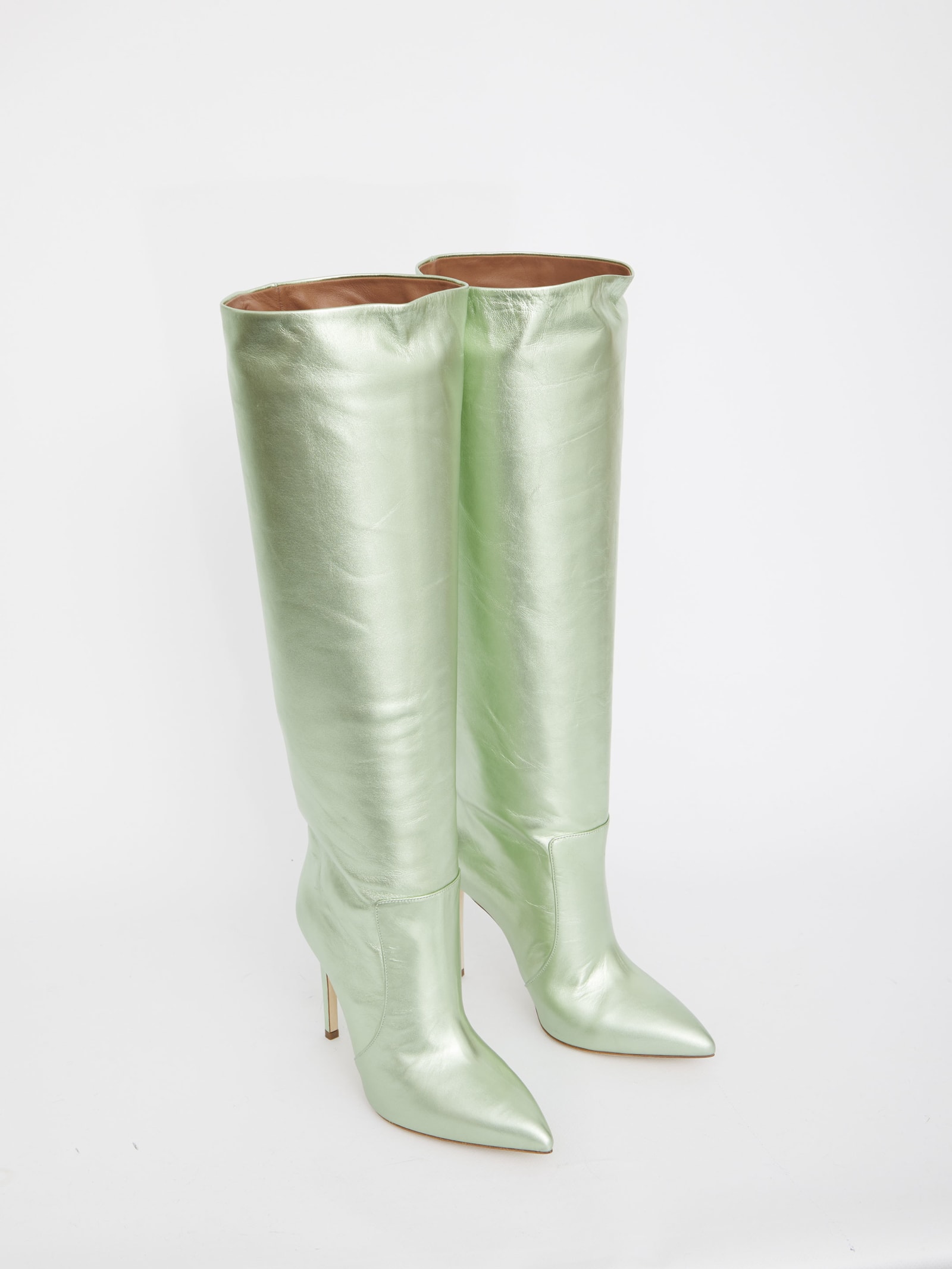 Shop Paris Texas Green Leather Boots