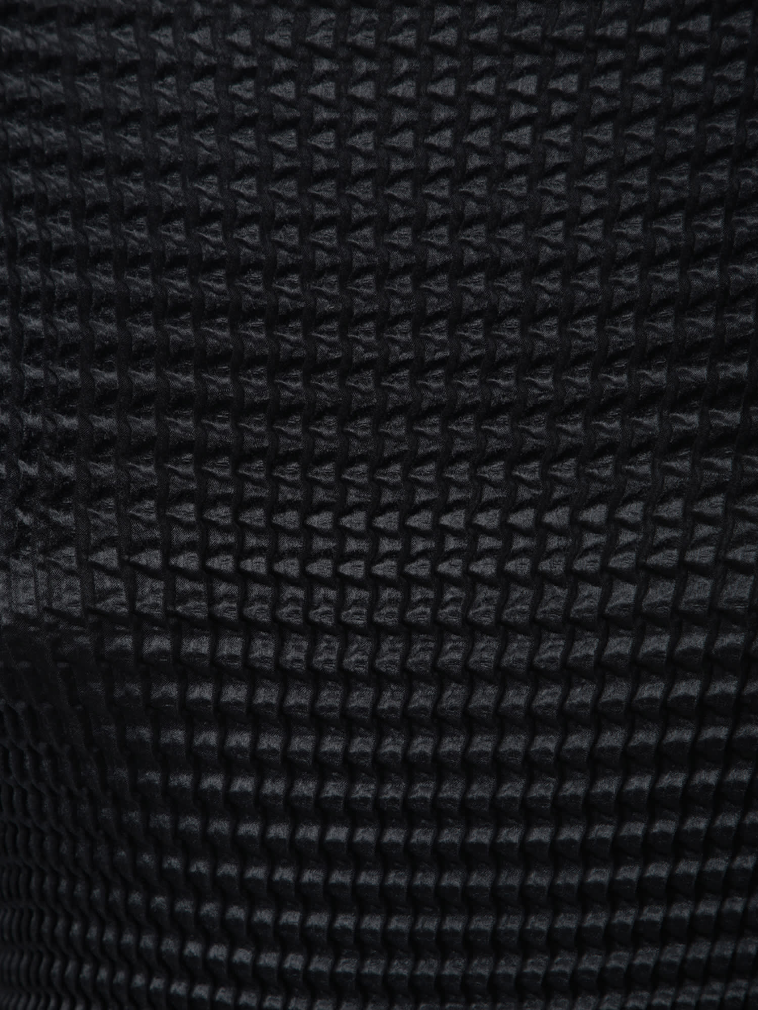 Issey Miyake Suede-like Pleats Top In Black In Black