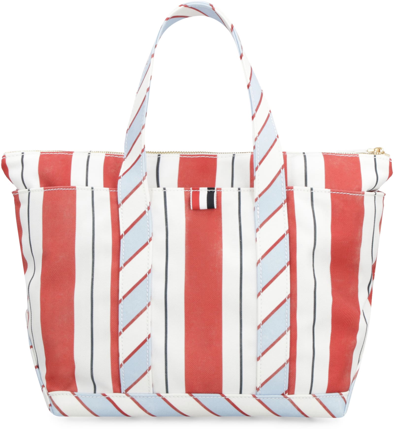Thom Browne Canvas Tote Bag In Multicolor