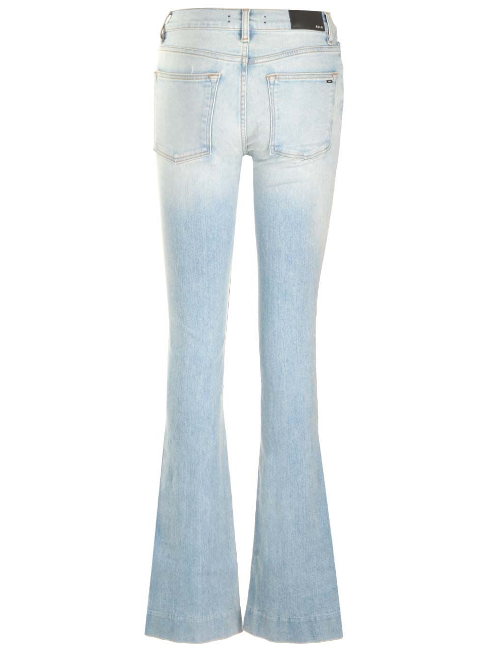 Shop Amiri Kick Flare Jeans In Light Blue