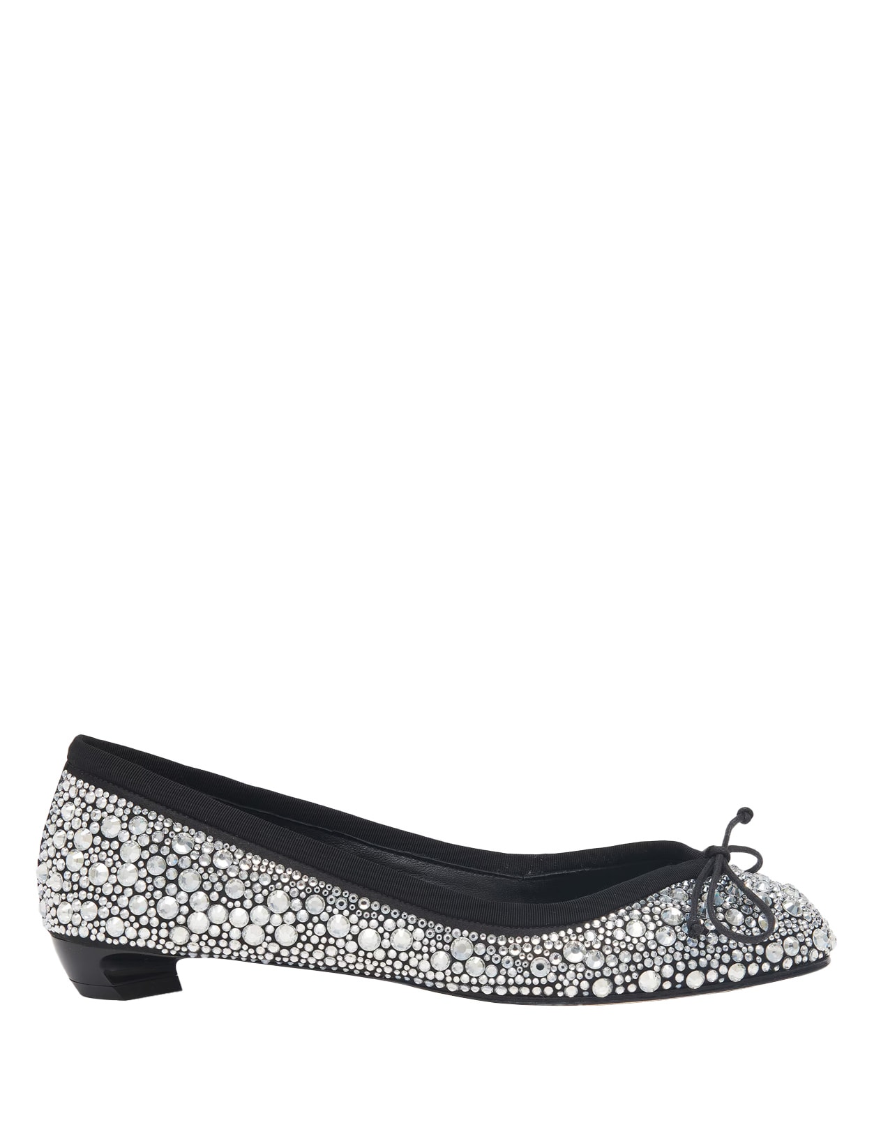 Alexander McQueen Crystal/black Armadillo Ballerinas