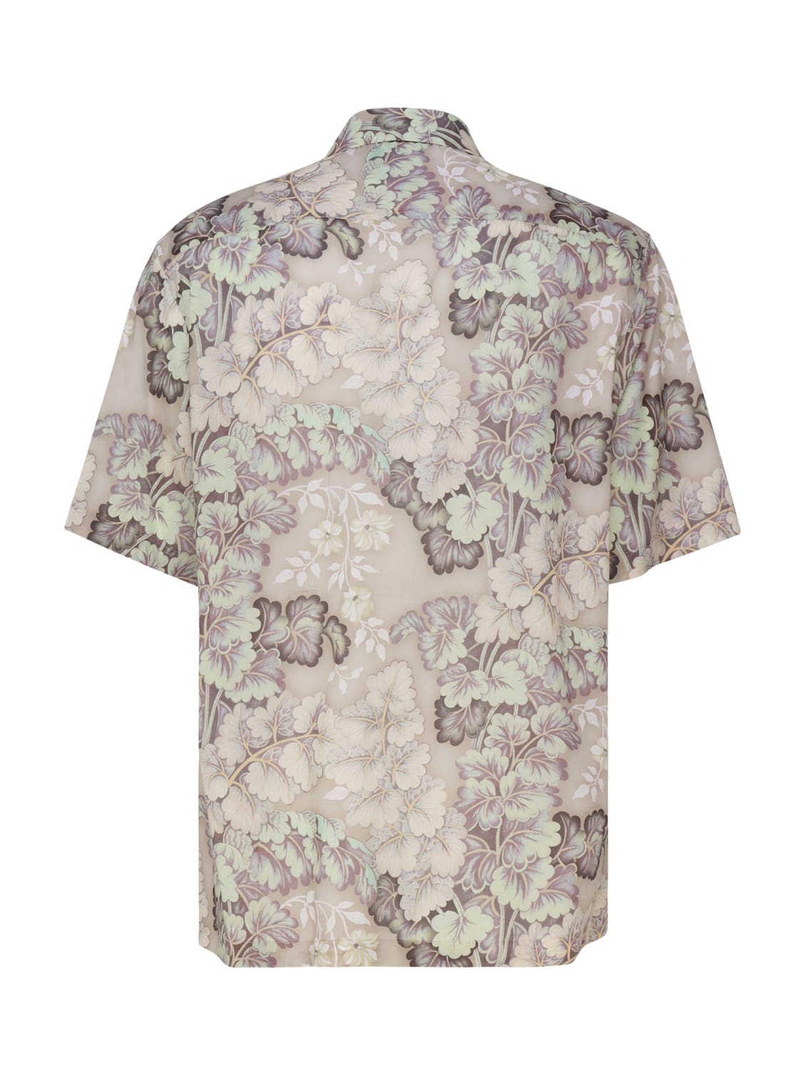 Shop Etro Shirt With Printed Pegasus Embroidery In Beige