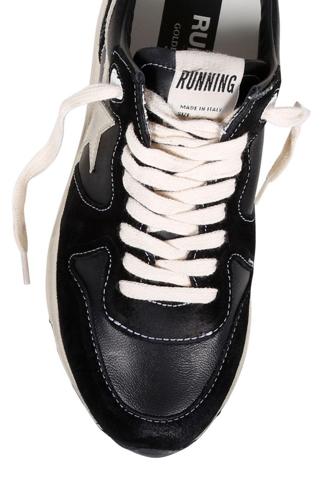 Golden Goose Running Sole Nappa Upper And Heel Leather Star In Black