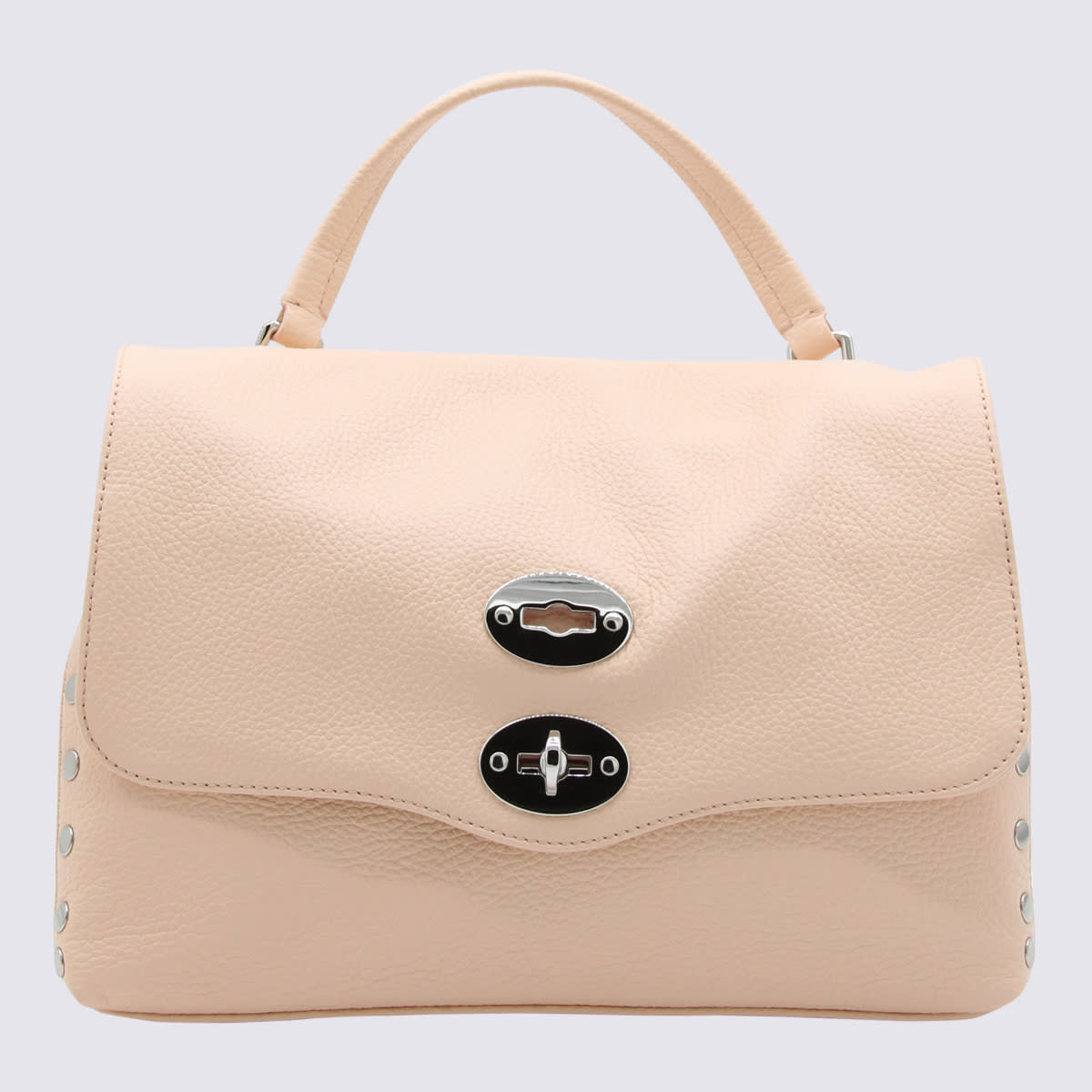Shop Zanellato Pink Leather Postina S Top Handle Bag