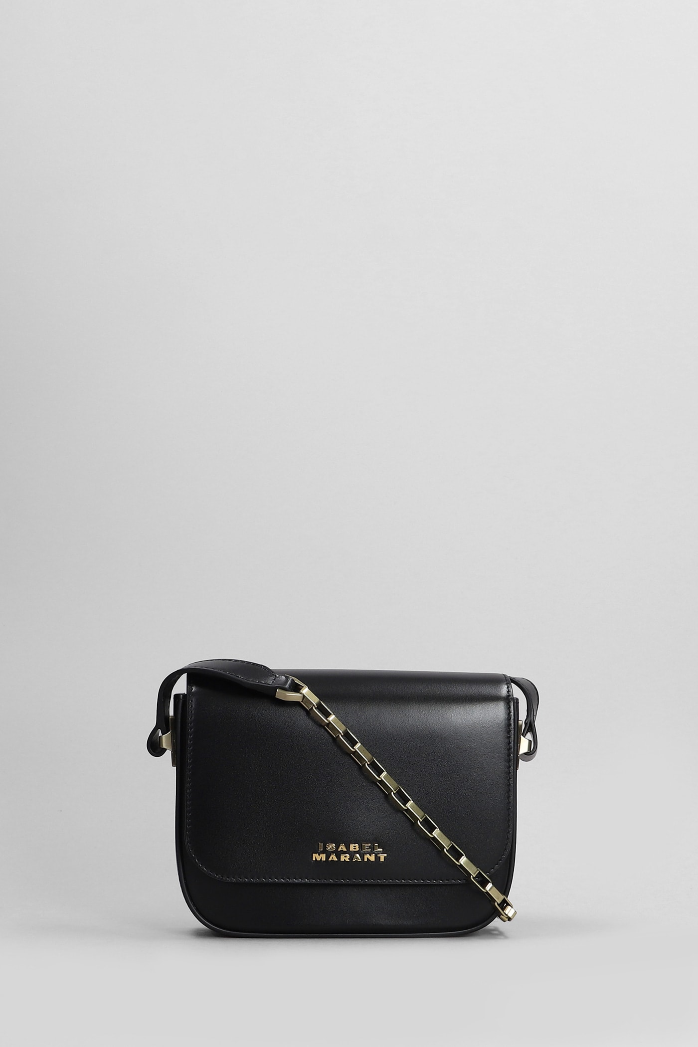 Shop Isabel Marant Lizza Small Shoulder Bag In Black Leather