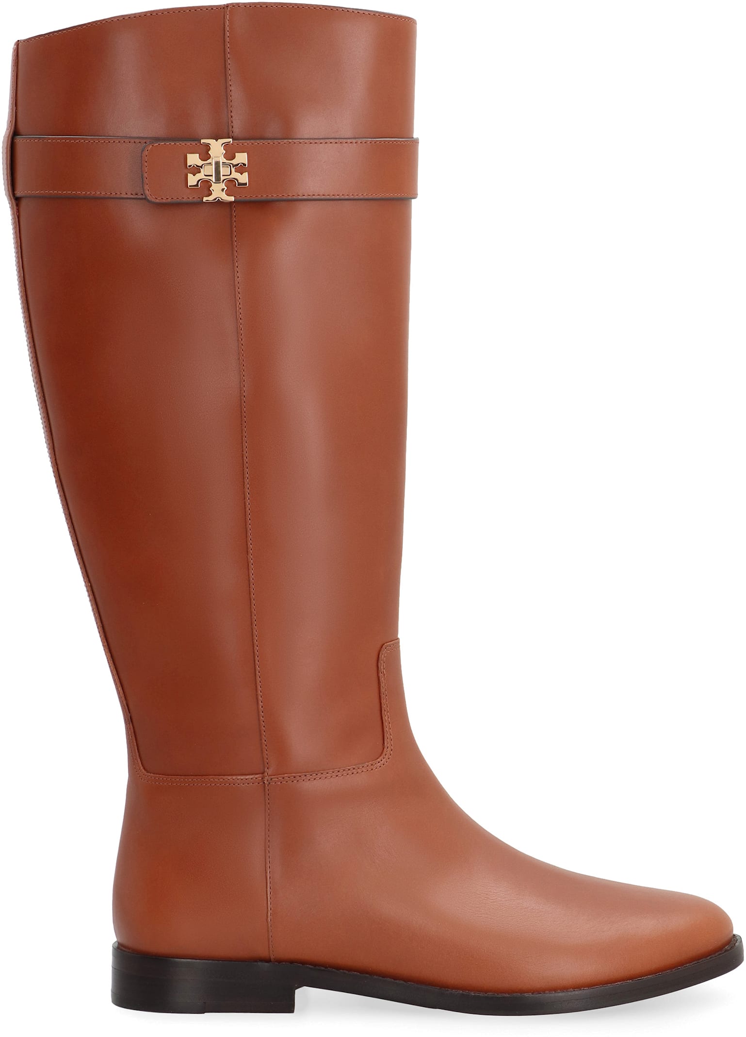 Tory Burch T Lock Riding Boot In Sierra Cognac