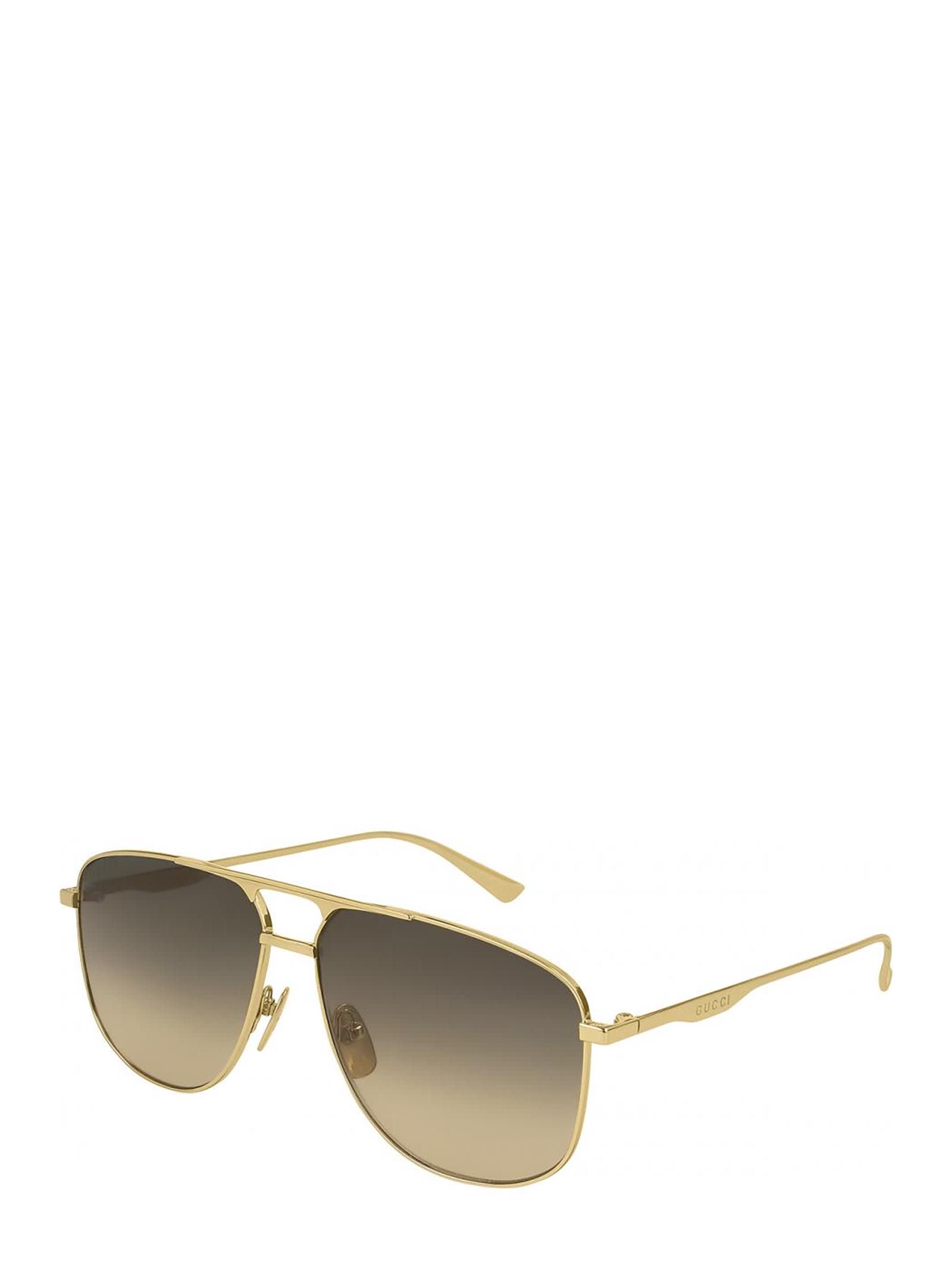 Derde Specialiseren probleem Gucci Gg0336s Gold Male Sunglasses In . | ModeSens