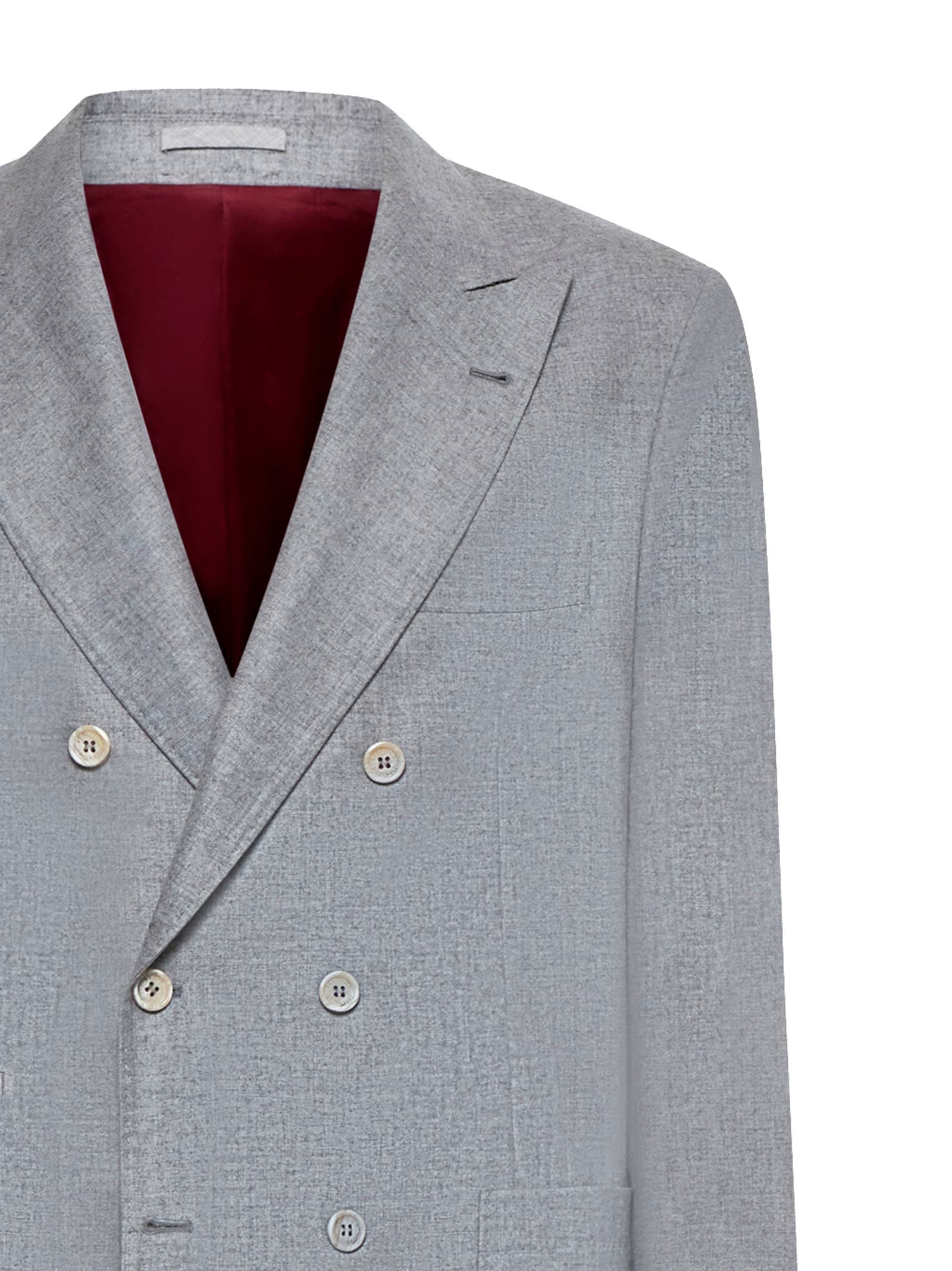 Shop Brunello Cucinelli Blazer In Grey