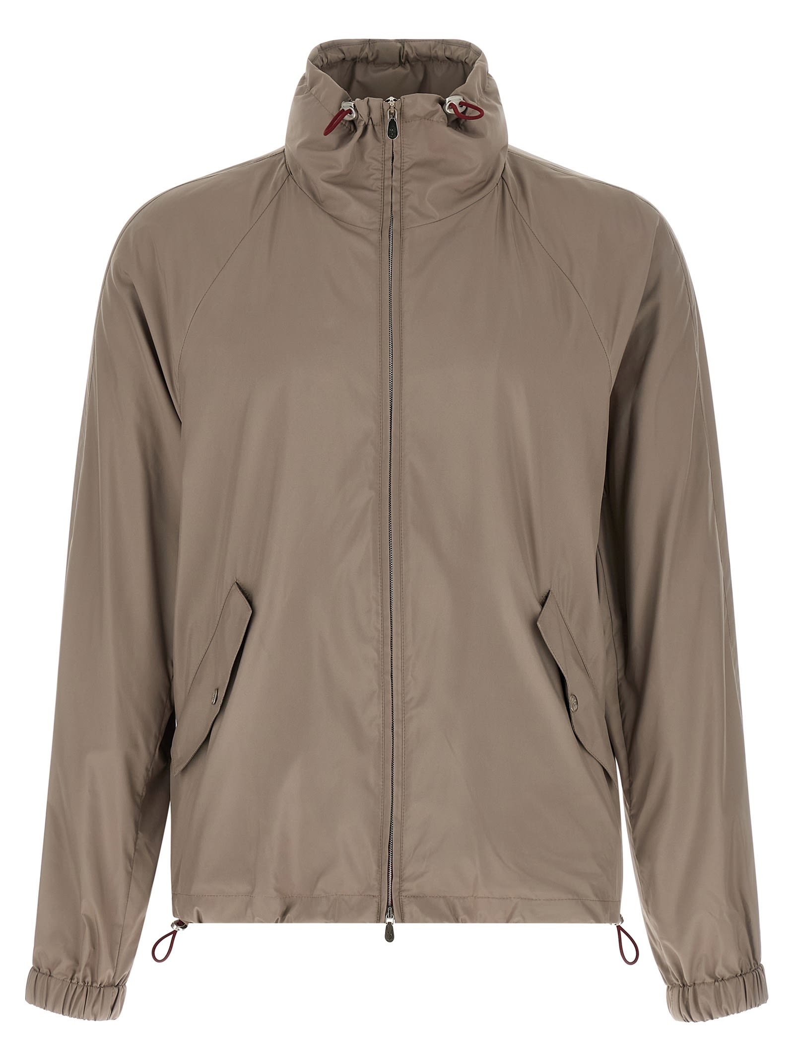 Brunello Cucinelli Water Resistant Blouson Jacket In Brown
