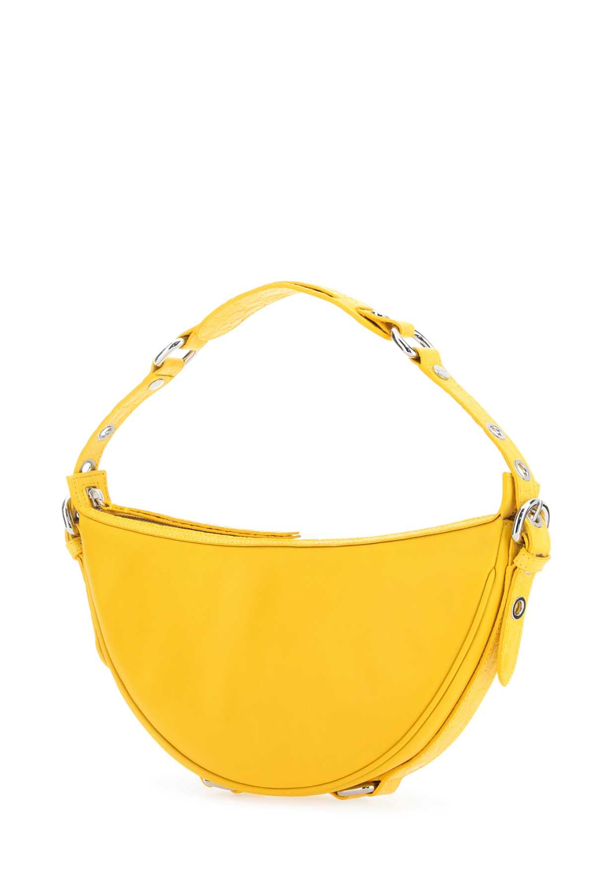 Shop By Far Yellow Leather Gib Shoulder Bag