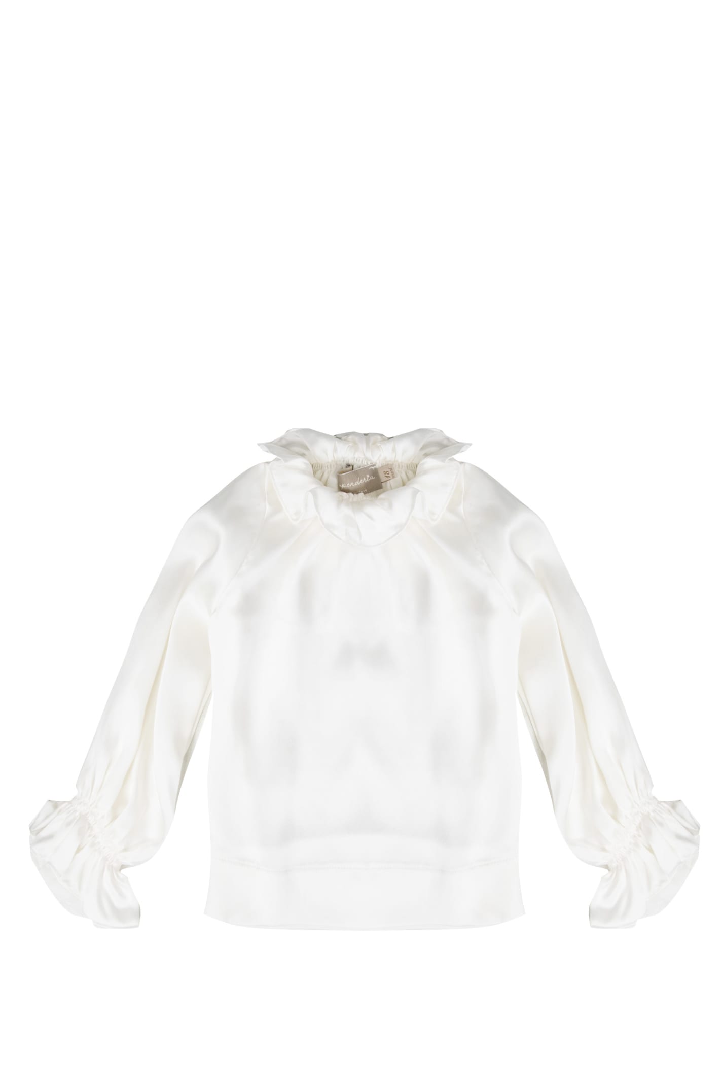 La Stupenderia Kids' Silk Blouse In White