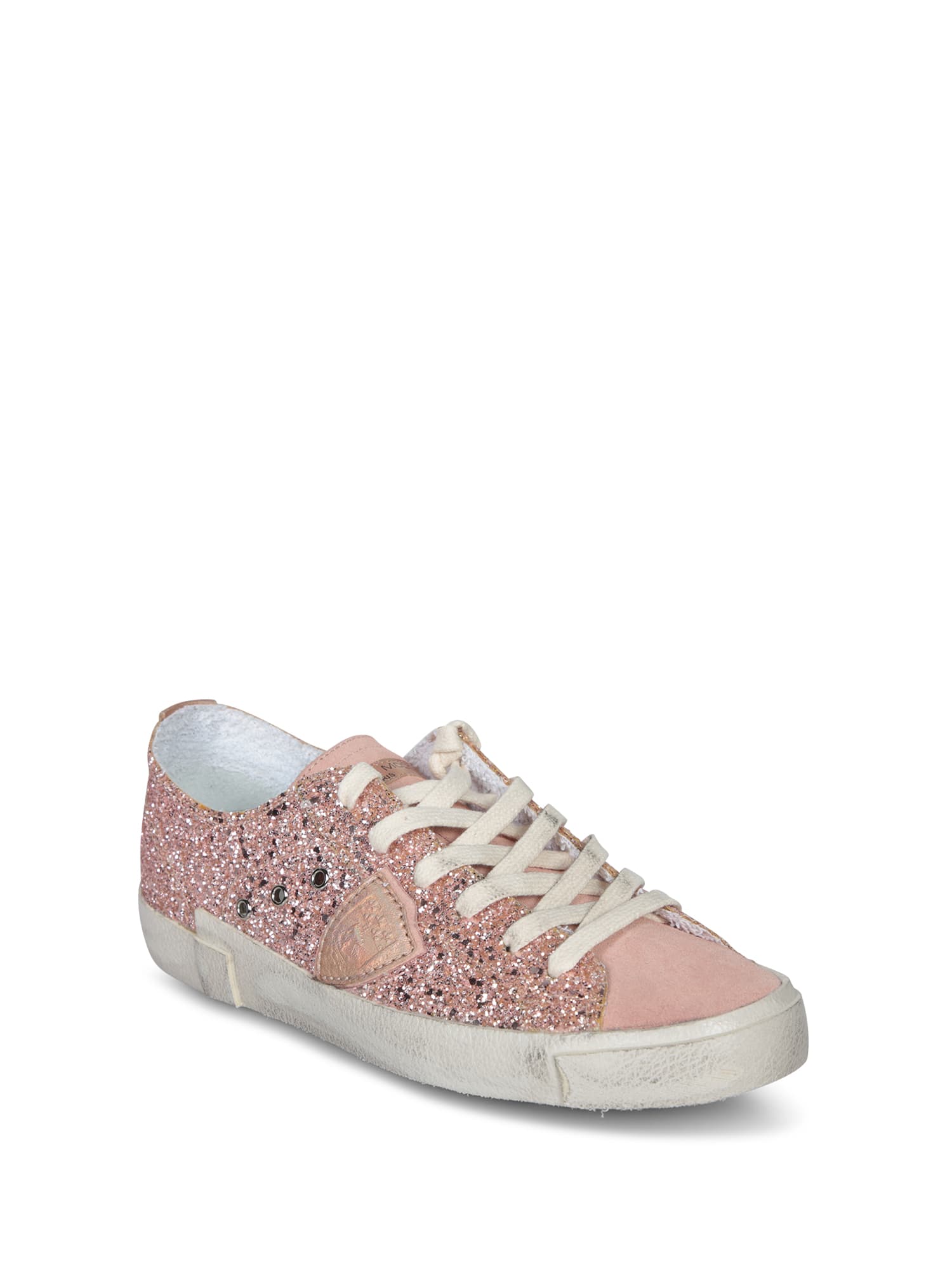 Philippe Model Prsx Low Glitter Pink Sneakers