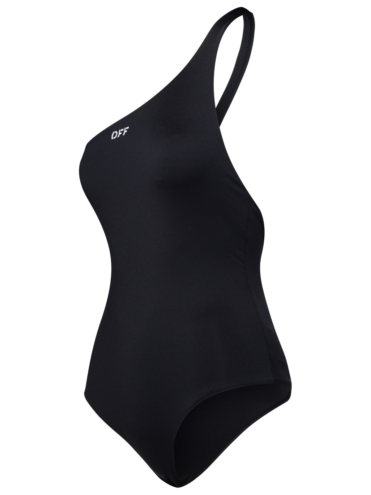 Shop Off-white Black Polyamide Swimsuit In Black/white