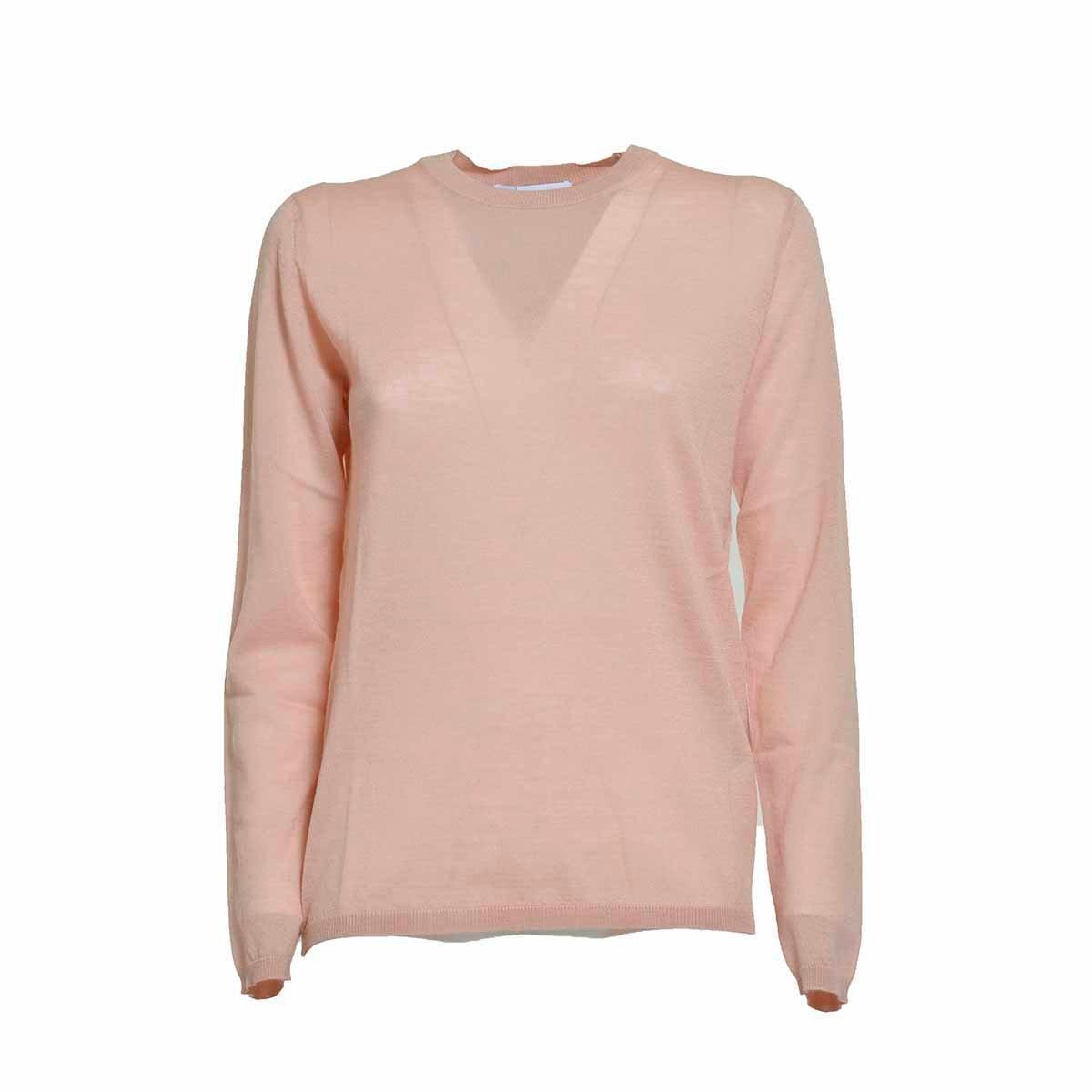 Shop Max Mara Classic Crewneck Sweater In Rosa