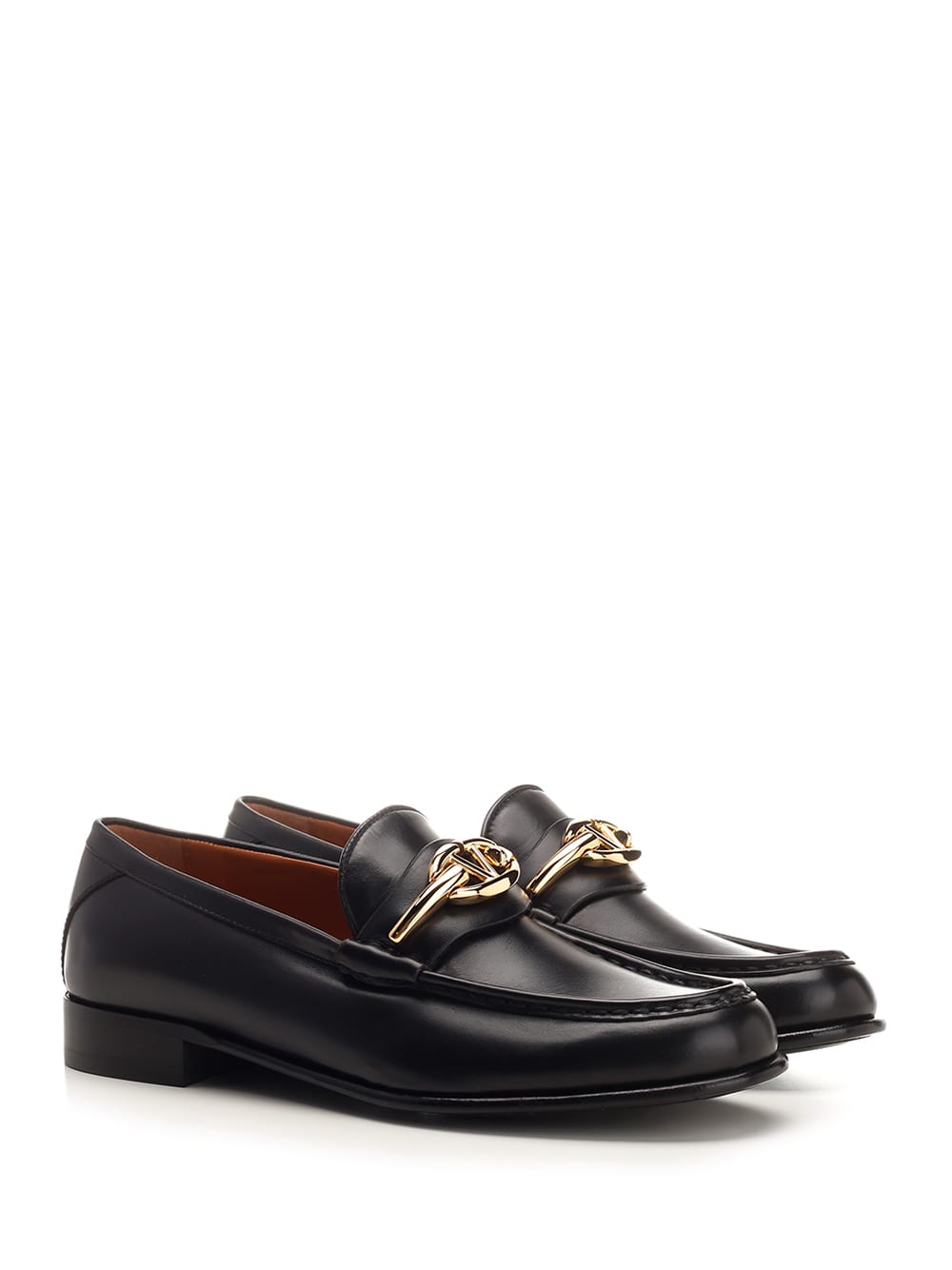 Shop Valentino Black Vlogo The Bold Edition Loafer