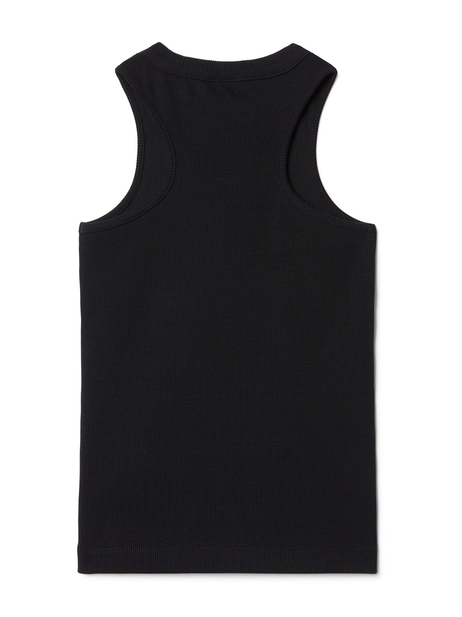 OFF-WHITE OFF STAMP CLEAR RIBBED TANK 