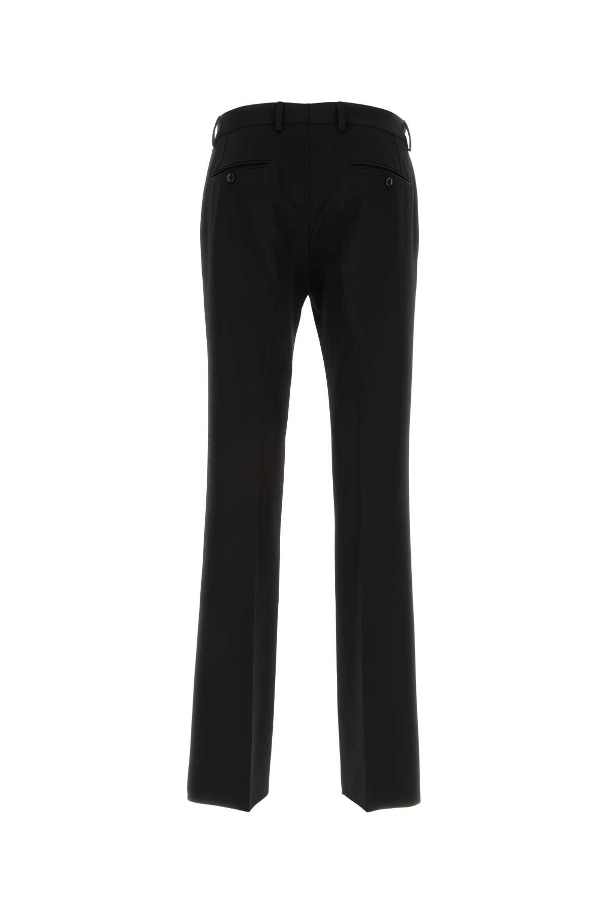 Shop Dolce & Gabbana Black Wool Pant In N0000