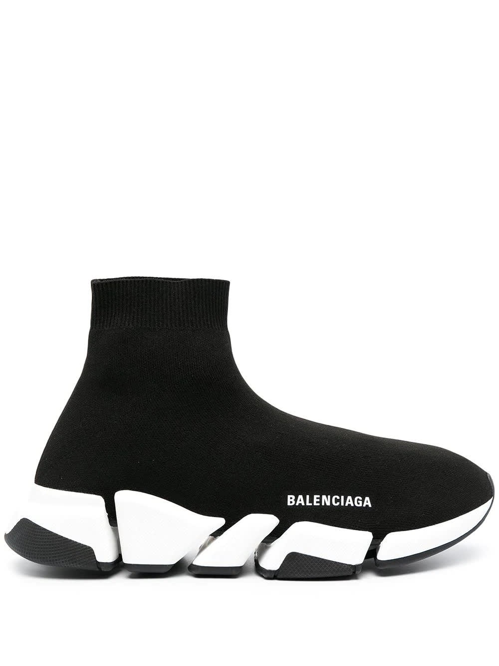 Balenciaga Woman Black Lurex Speed 2.0 Sneakers