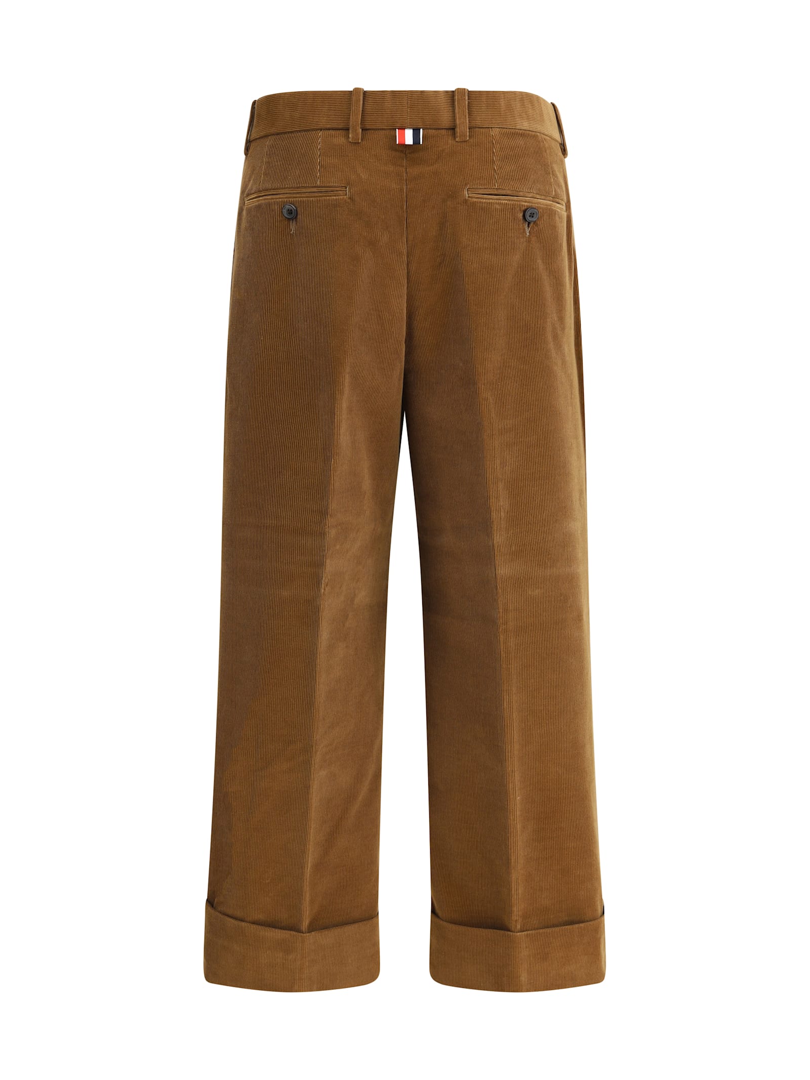 Thom Browne Belt Loop Casual Pants In Brown