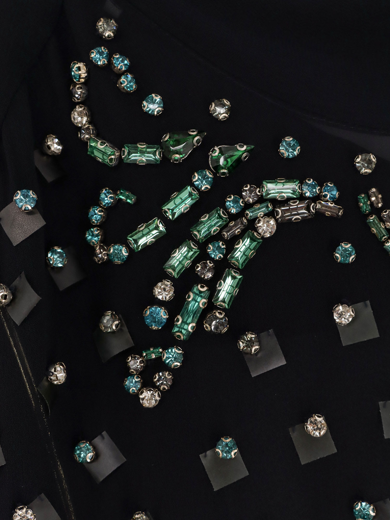 Dries Van Noten Viscose Shirt With Rhinestones In Blue