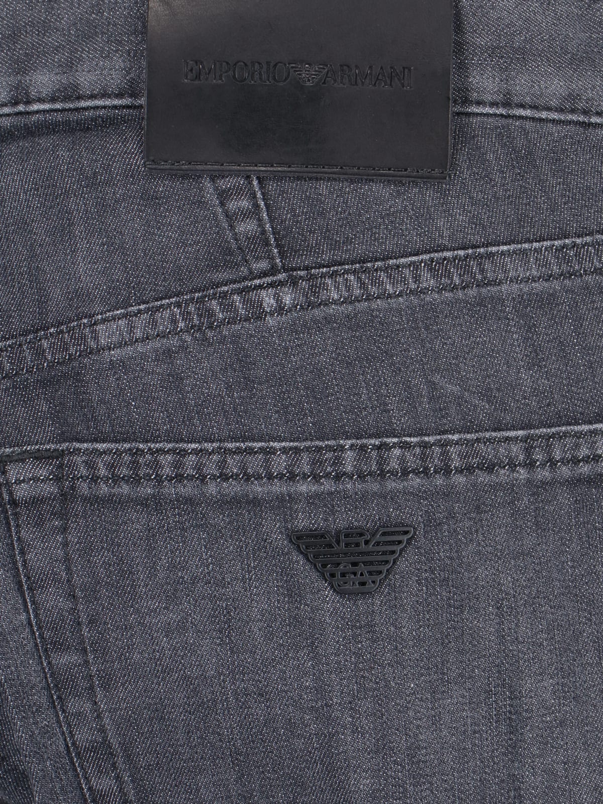 Shop Emporio Armani Straight Jeans In Black