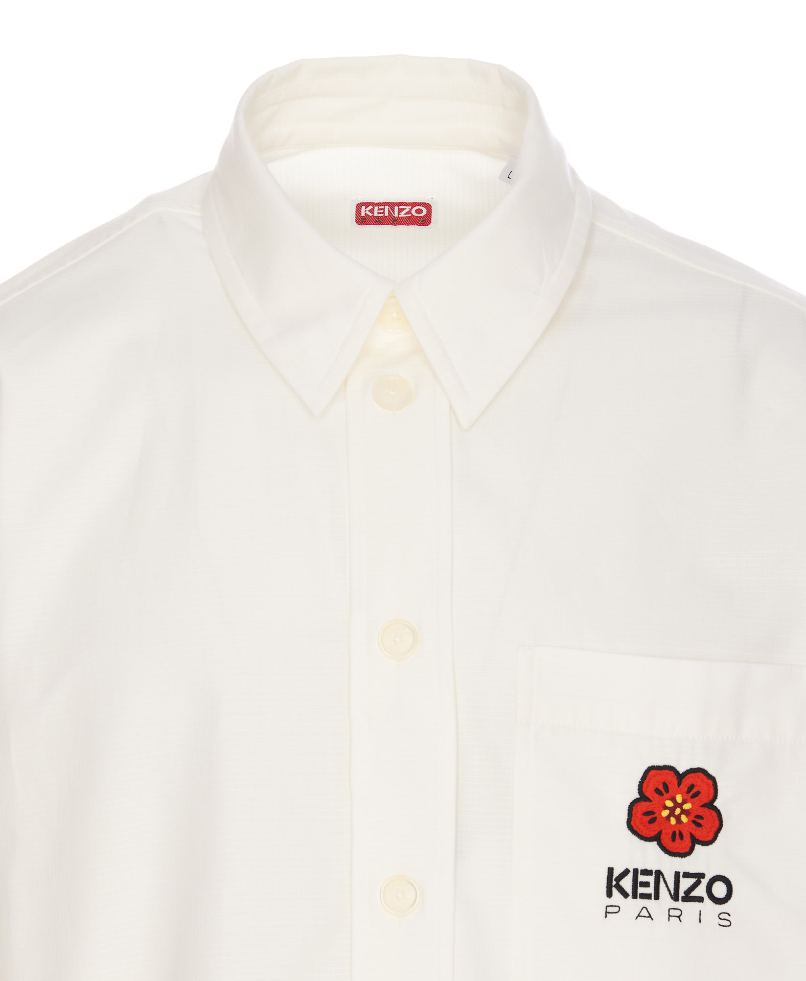 Shop Kenzo Boke Crest Oversize Shirt In White