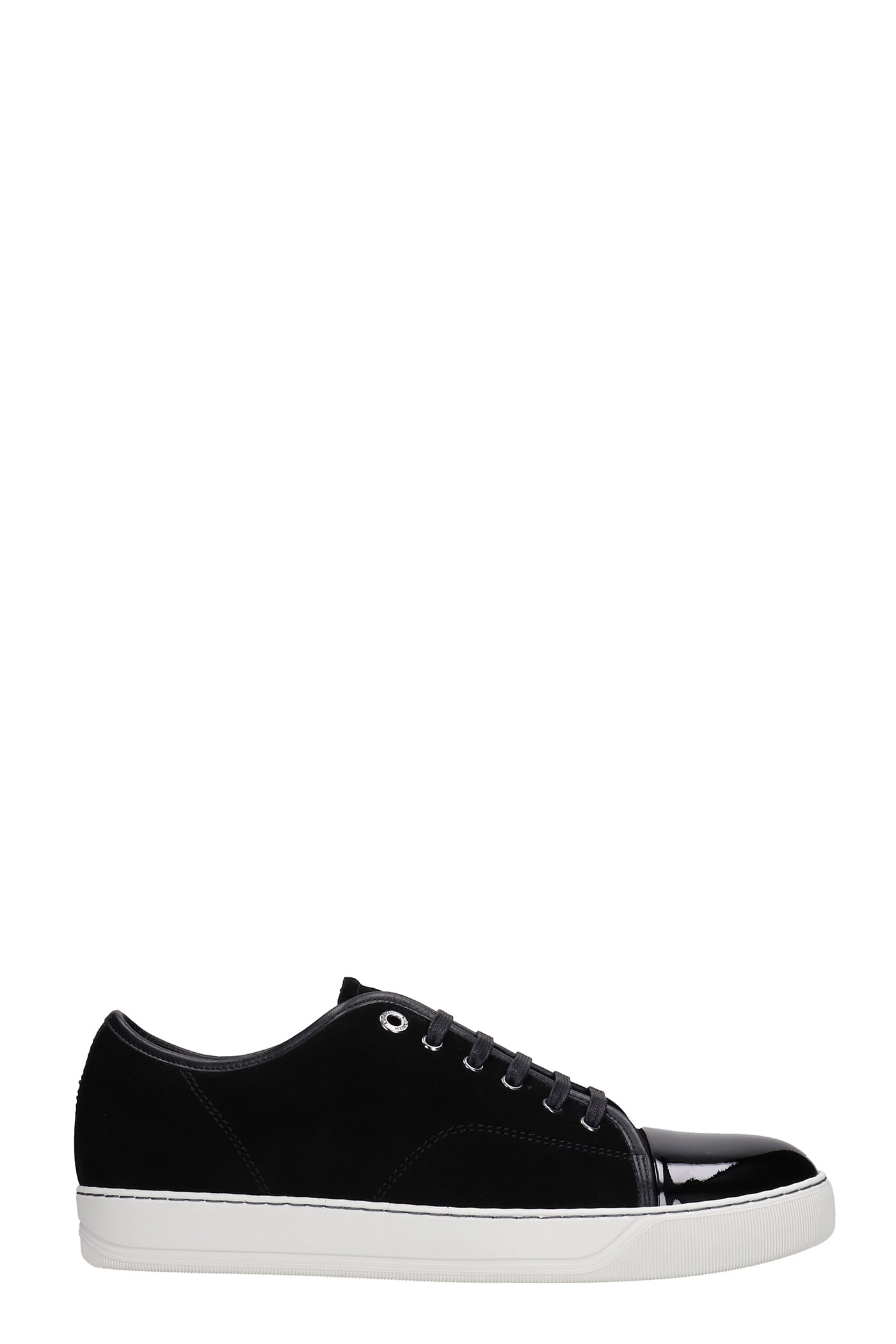 Lanvin Dbb1 Sneakers In Black Suede And Leather