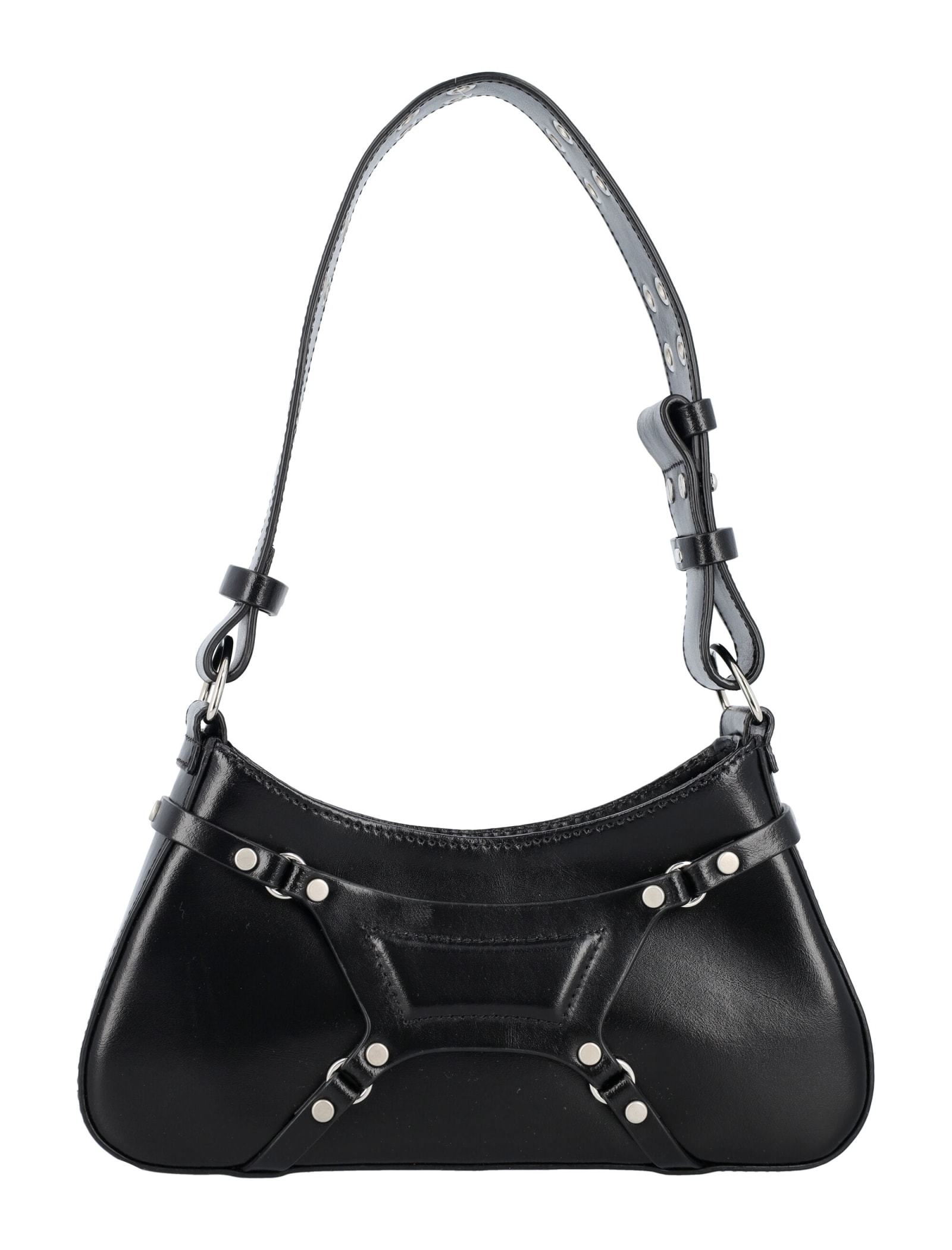 Shop Misbhv Leather Fetish Shoulder Bag In Black