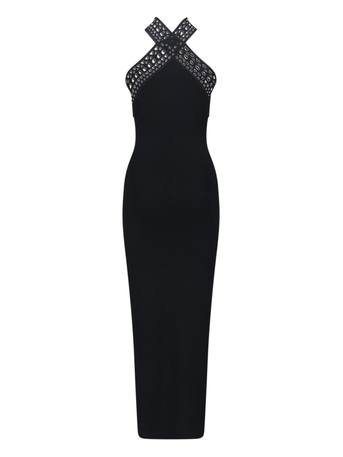 Shop Alaïa Vienne Maxi Shift Dress In Black