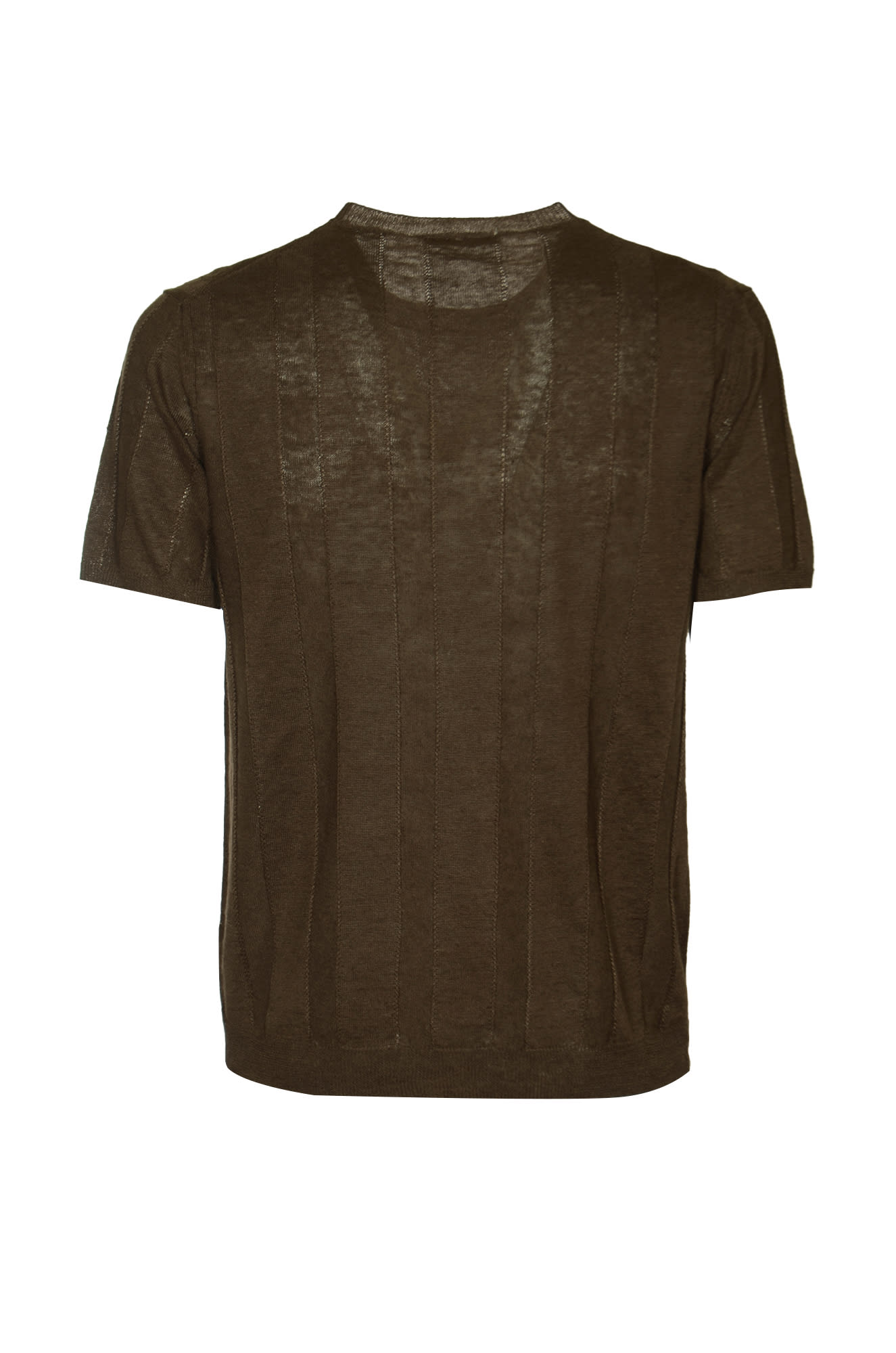 Shop Kangra Round Neck T-shirt In Brown
