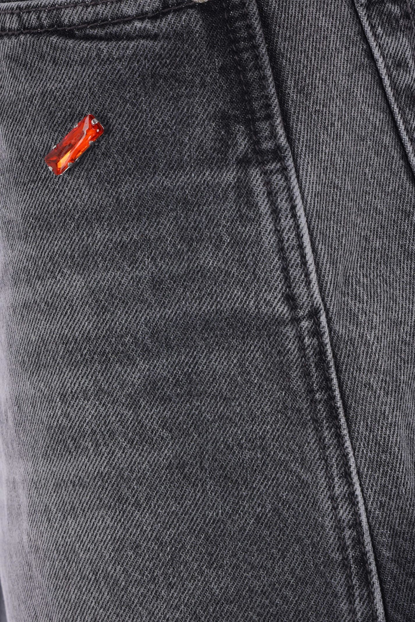 Marc Jacobs Midi Denim Skirt With Back And Front Pockets In Black