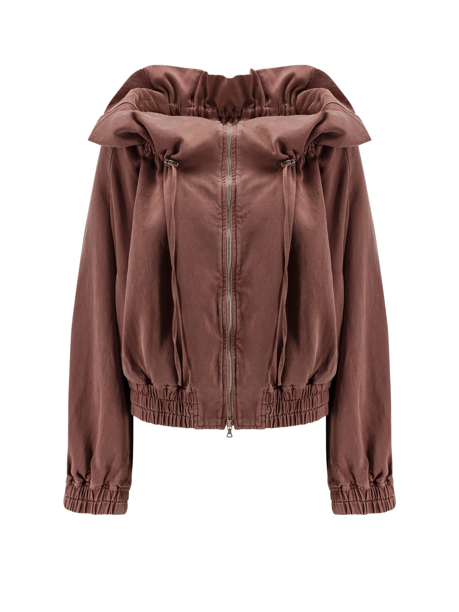 Shop Dries Van Noten Blouson Cocoon Jacket In Brown