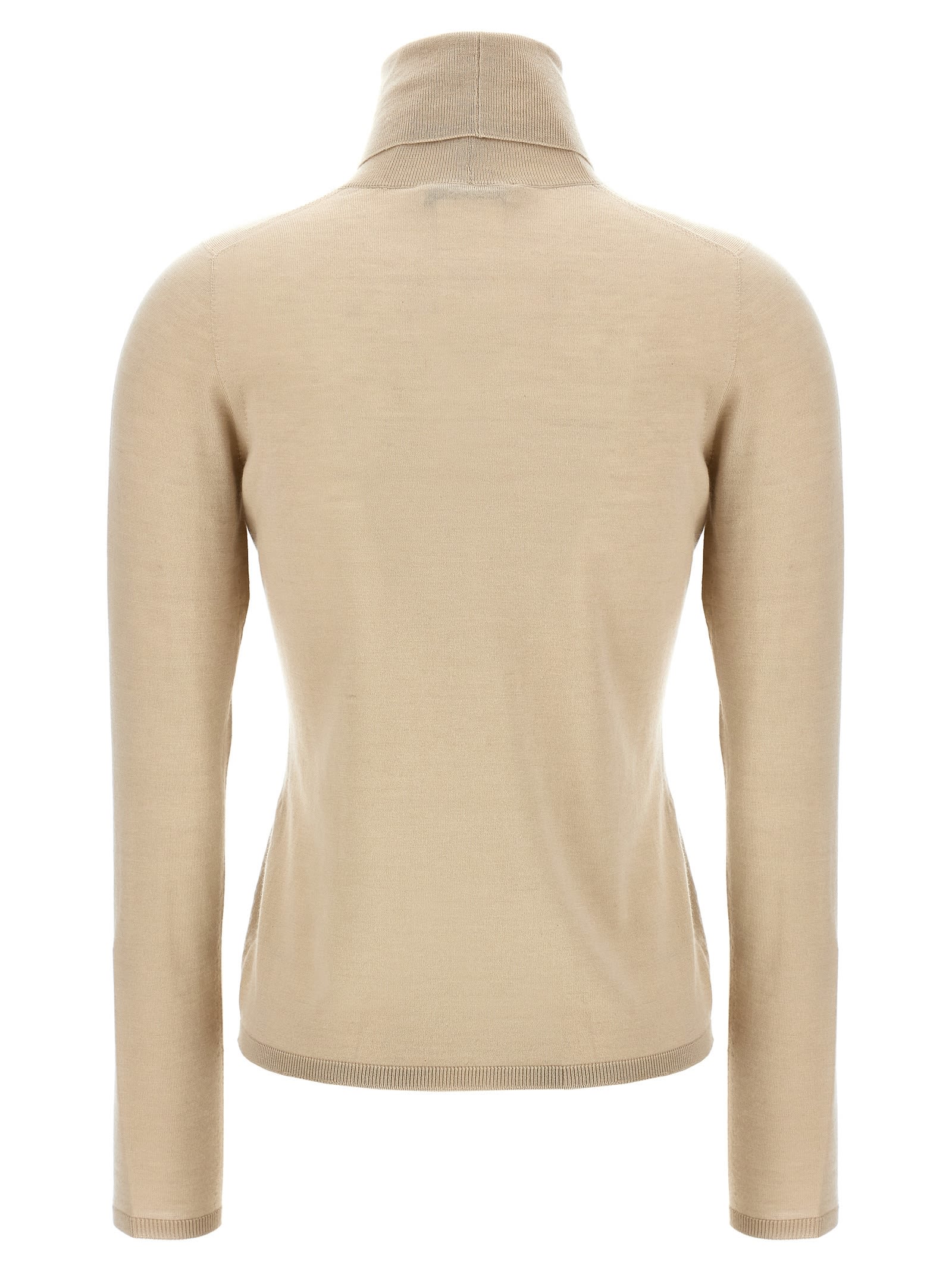 Max Mara Cashmere Turtleneck Sweater In Beige