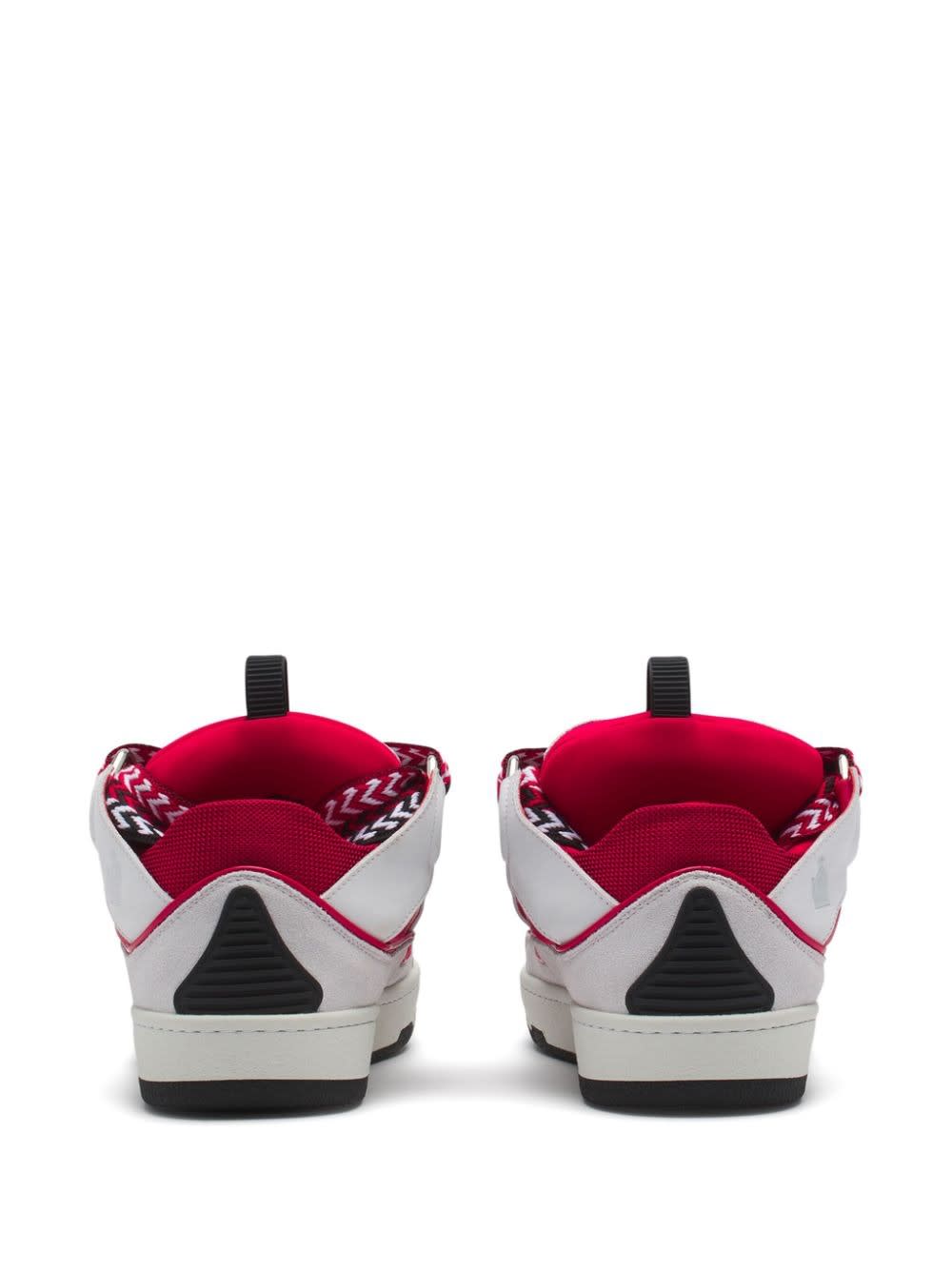 Shop Lanvin Curb Sneakers In Black, Fuchsia And White