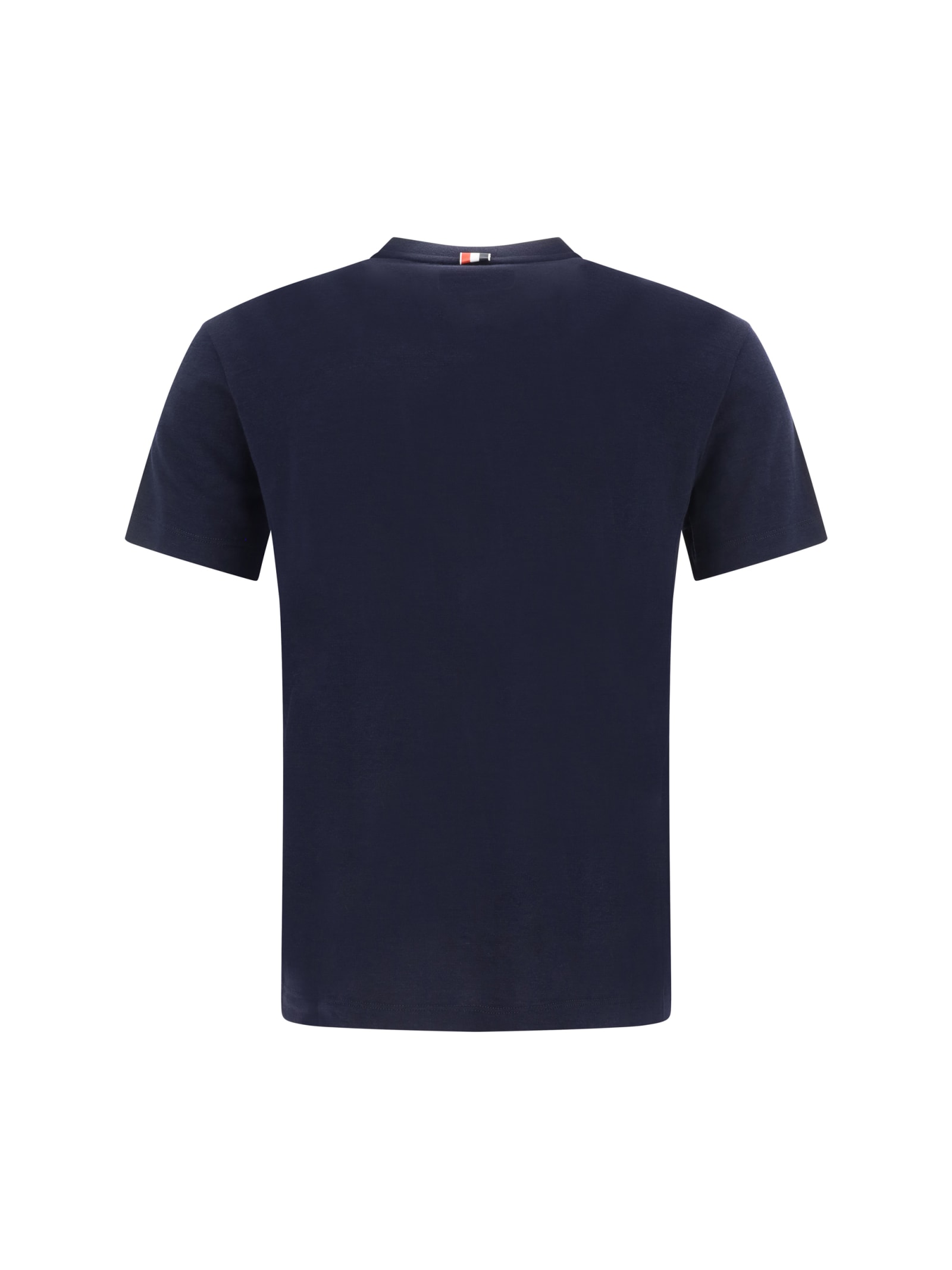 Shop Thom Browne T-shirt In Navy