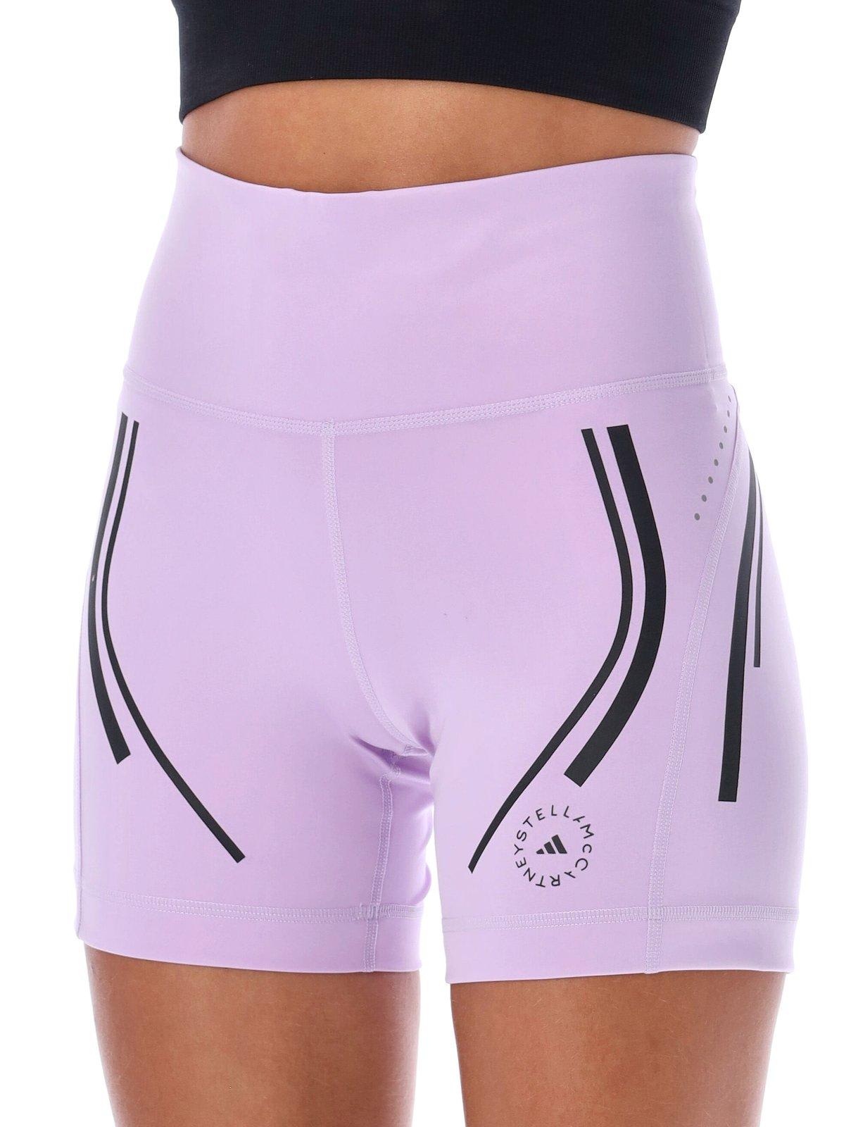 Shop Adidas By Stella Mccartney Truepace High-waisted Cycling Shorts In Purglo
