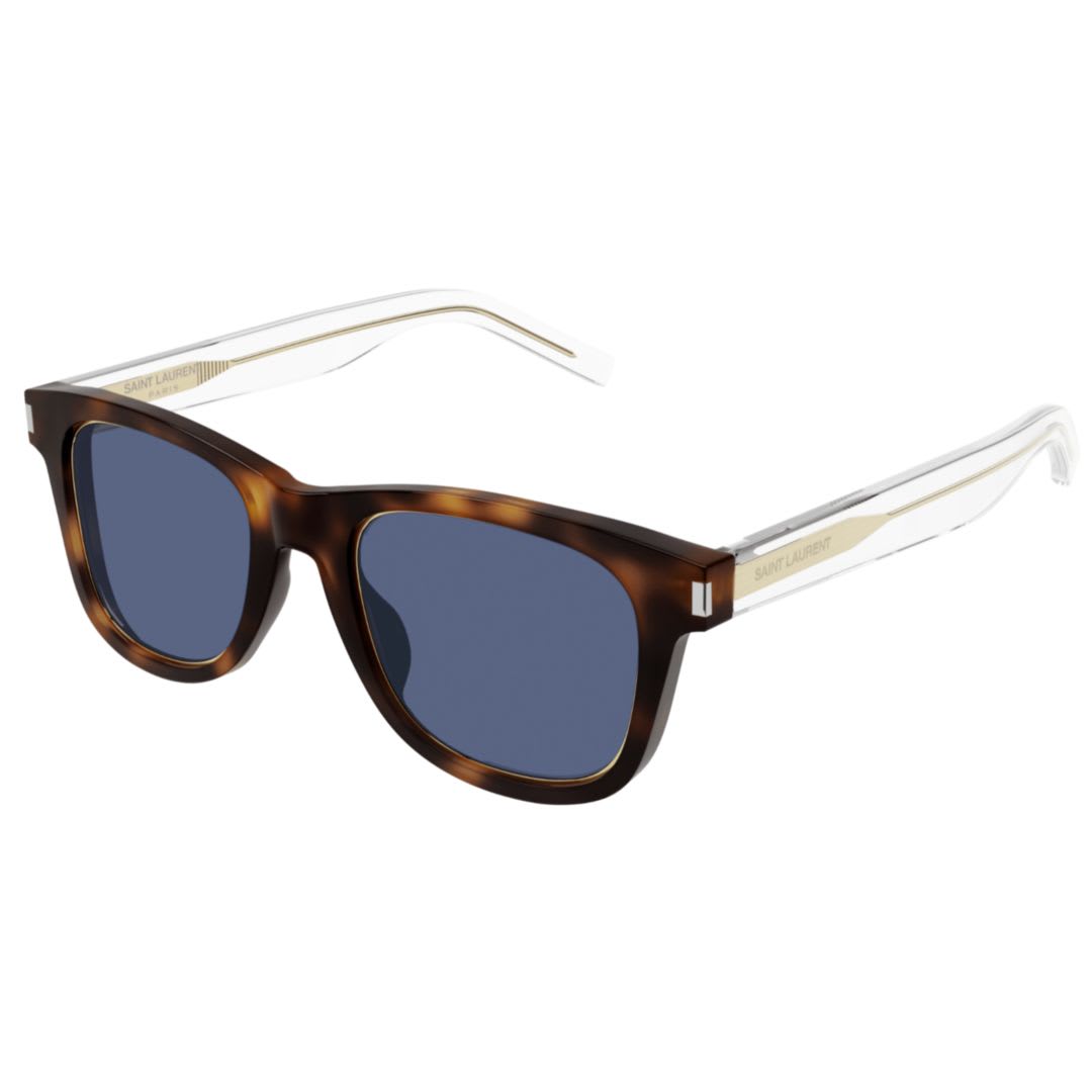 Saint Laurent Sl 51 Rim008 Havana Crystal Blue In Brown