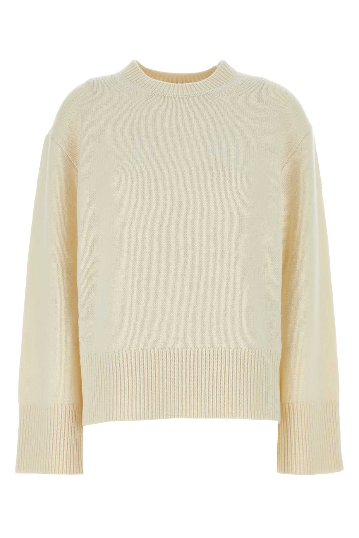 Ivory Wool Blend Ash Oversize Sweater