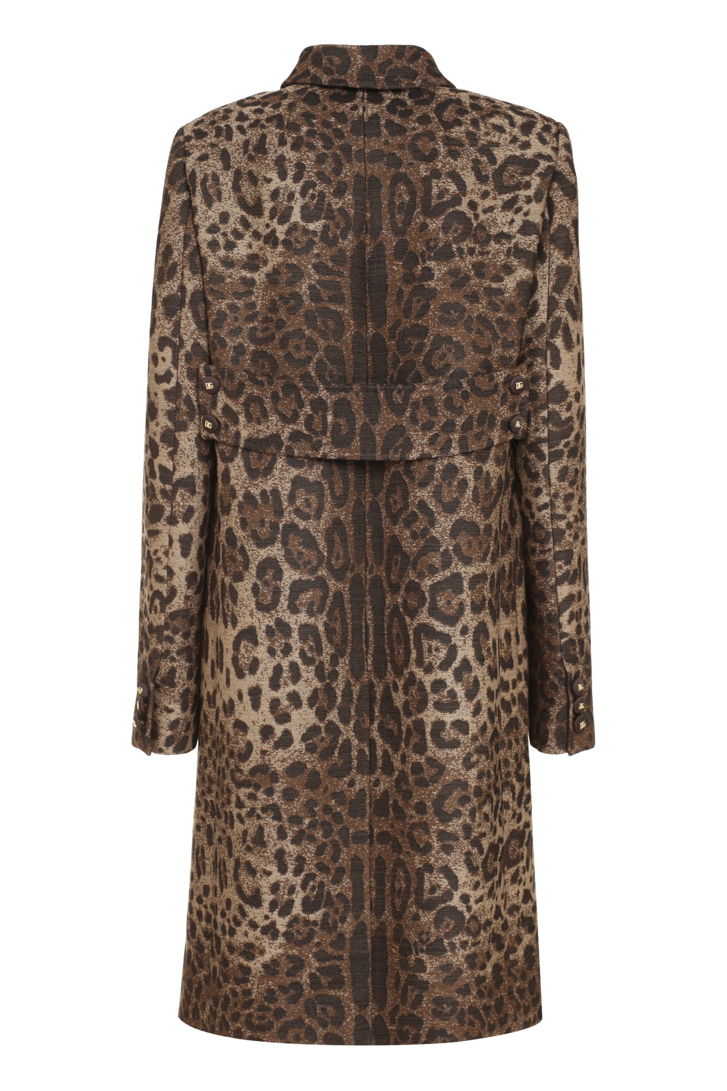 Shop Dolce & Gabbana Single-breasted Wool Coat In Animalier