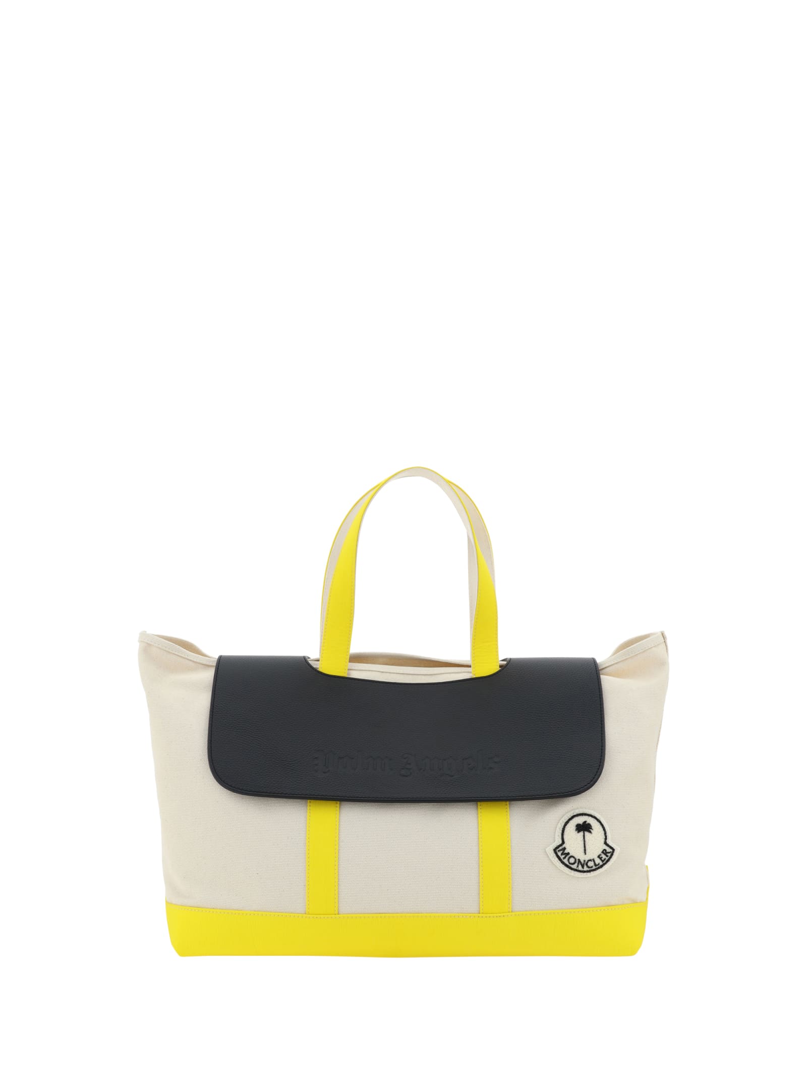 Shop Moncler Genius Handbag In Black/yellow