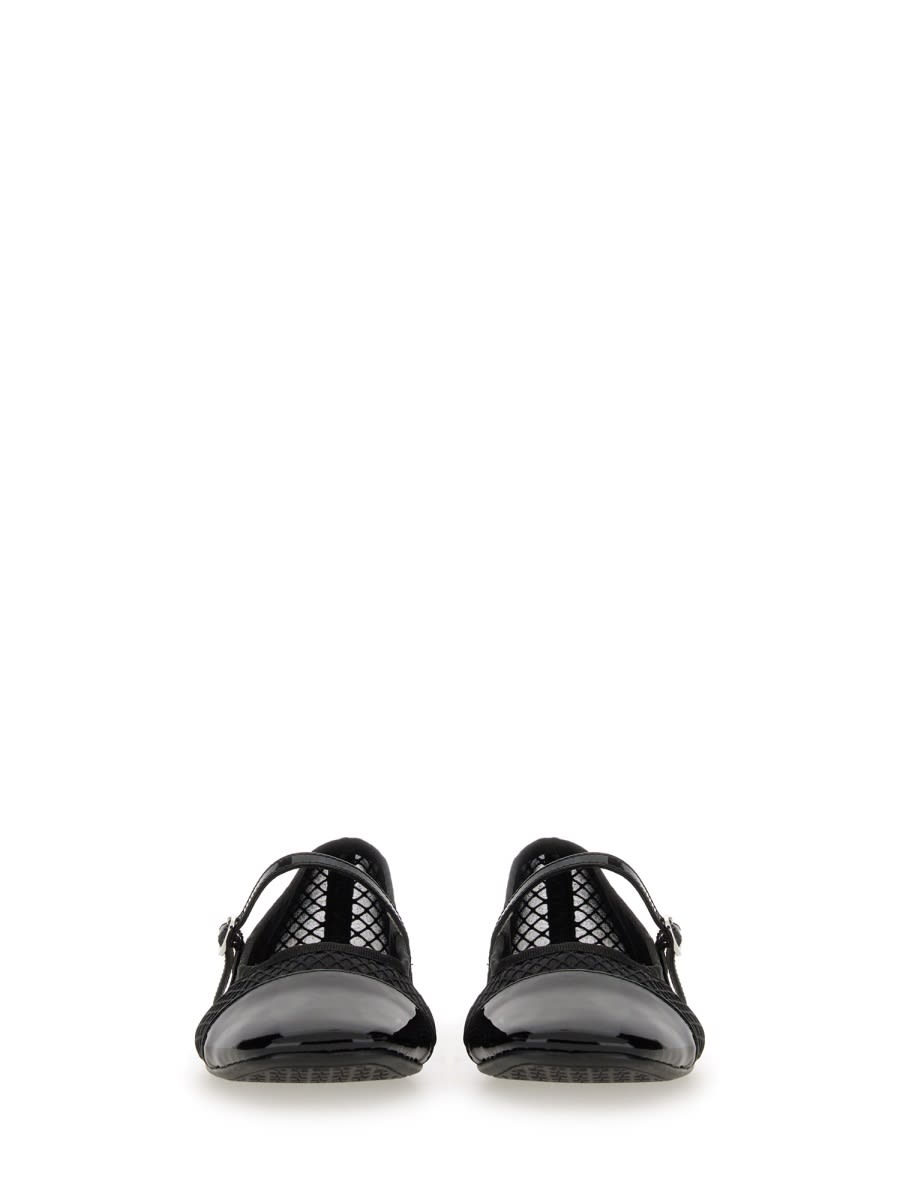 Repetto Mesh Ballet Flats In Black