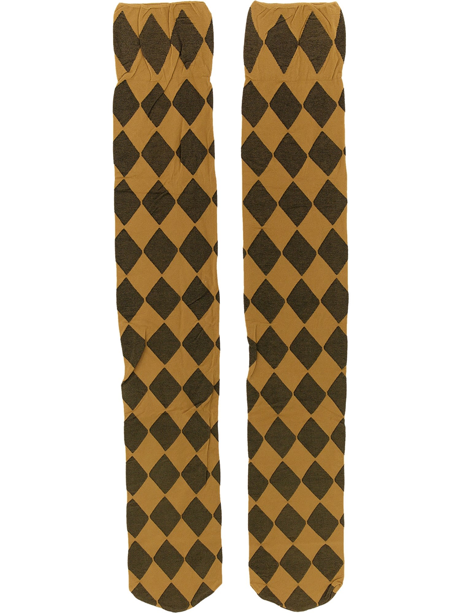 Uma Wang Long Socks With Diamond Pattern
