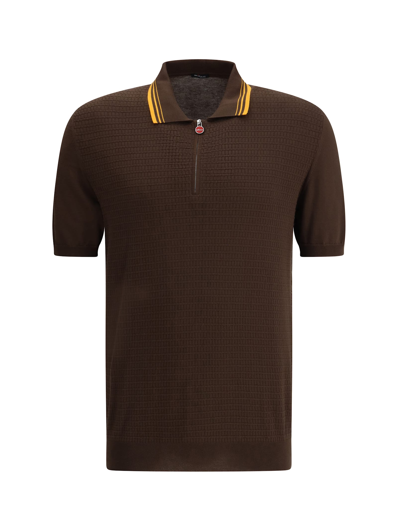 KITON ZIPPED POLO SHIRT