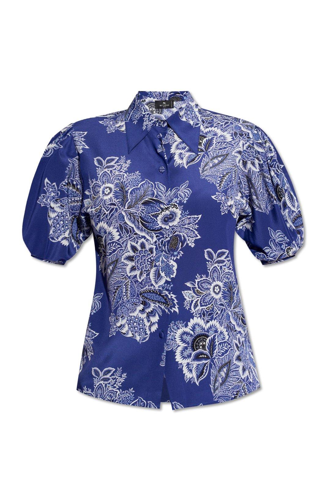 Shop Etro Bandana Print Short-sleeved Shirt In Multi