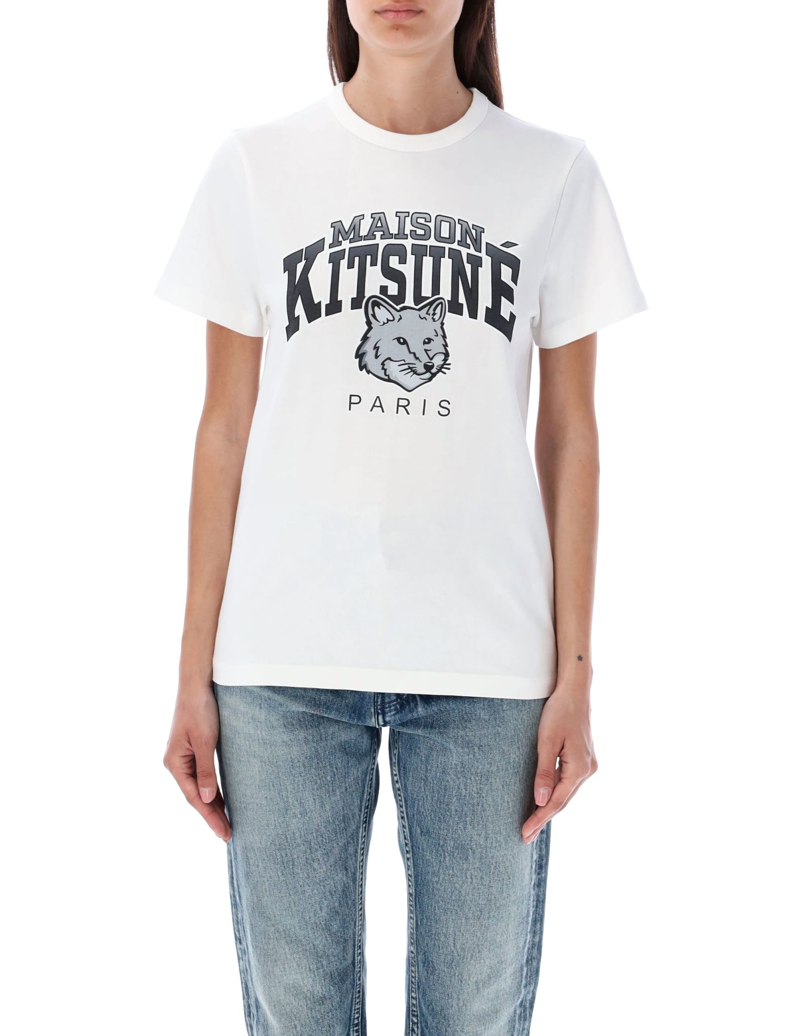 Maison Kitsuné T-shirt With Campus Fox Print | Smart Closet