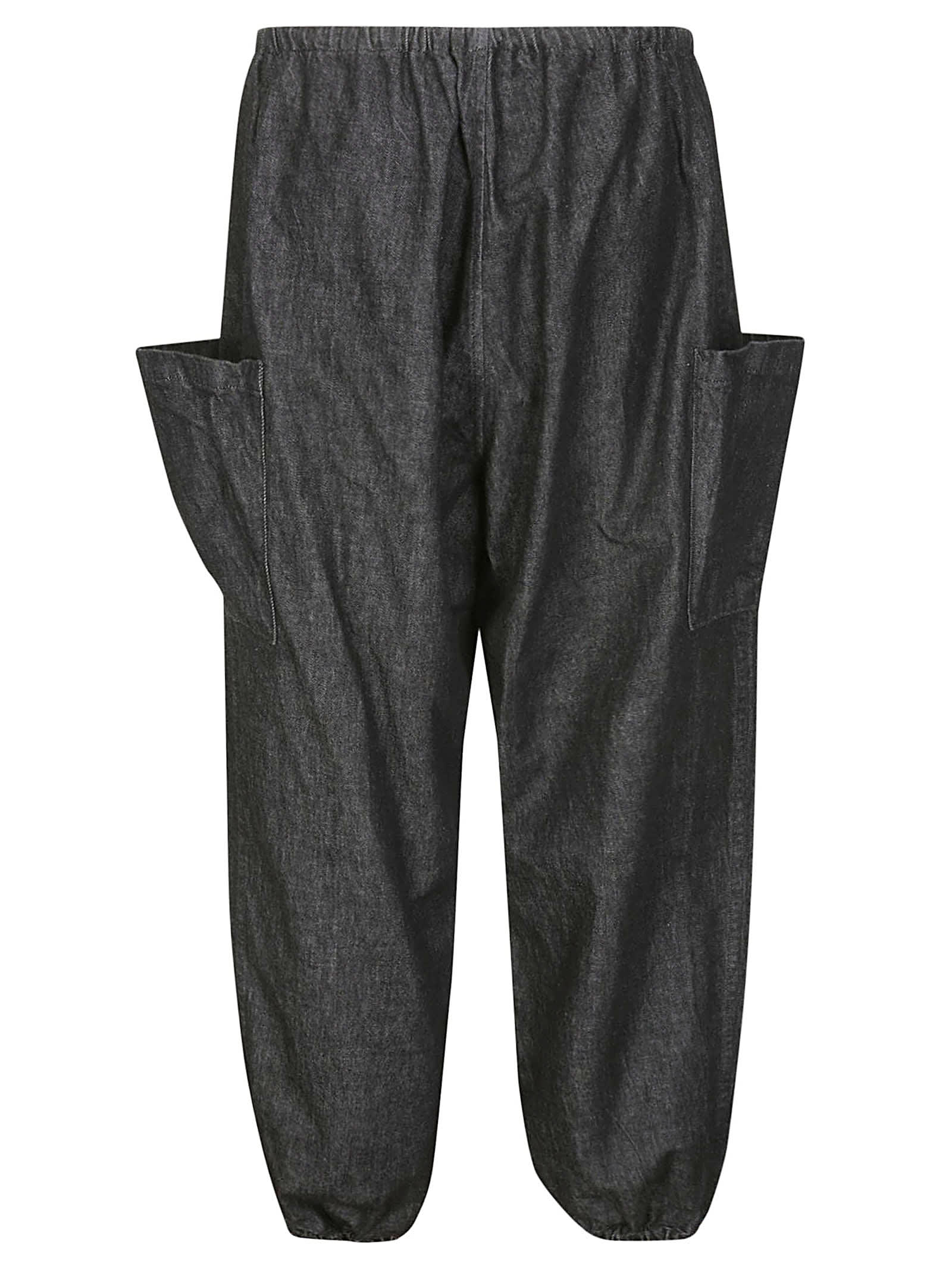 Shop Yohji Yamamoto Relexed Fit Pants In Black