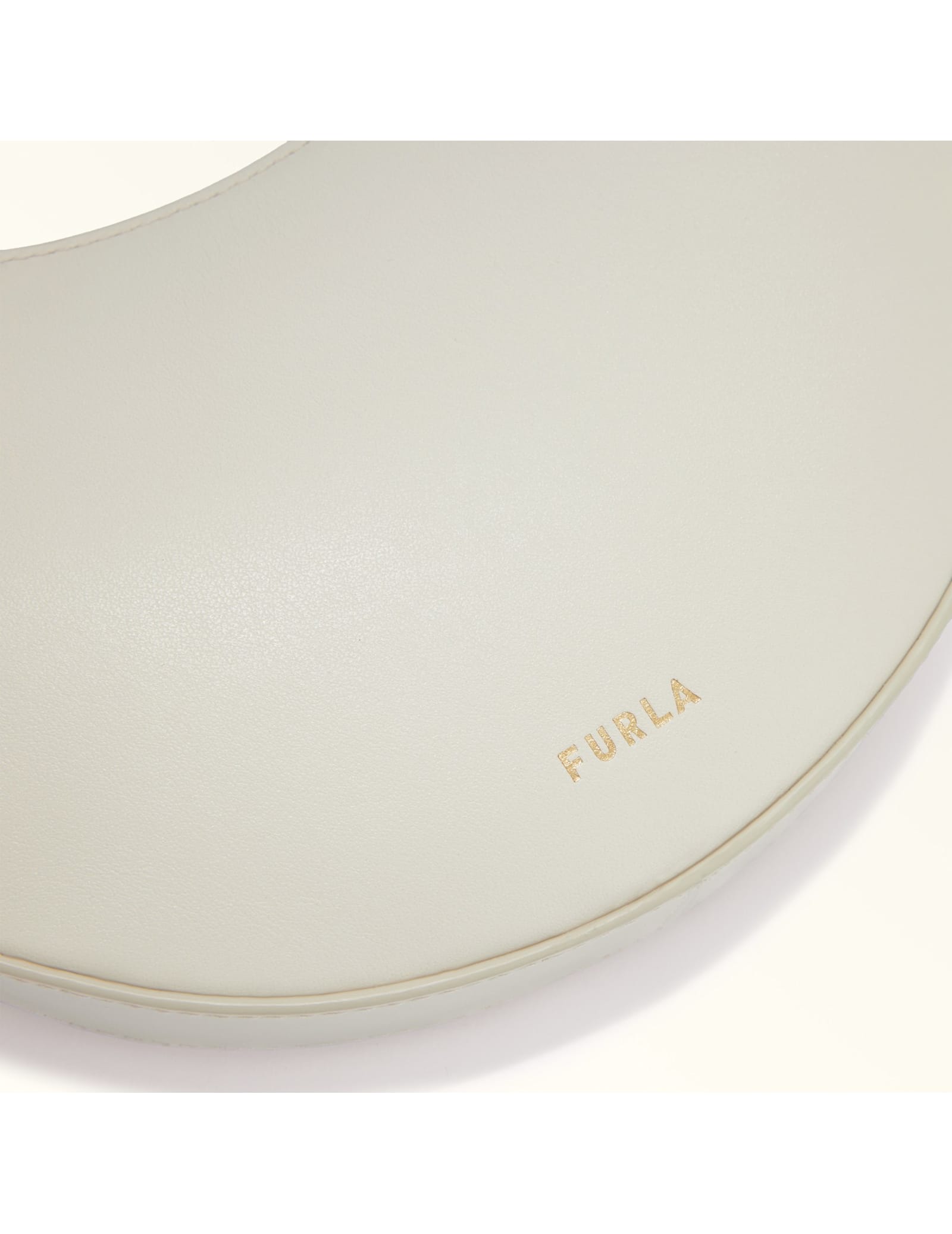 Furla Delizia Mini Hobo Bag In Cream Leather In White